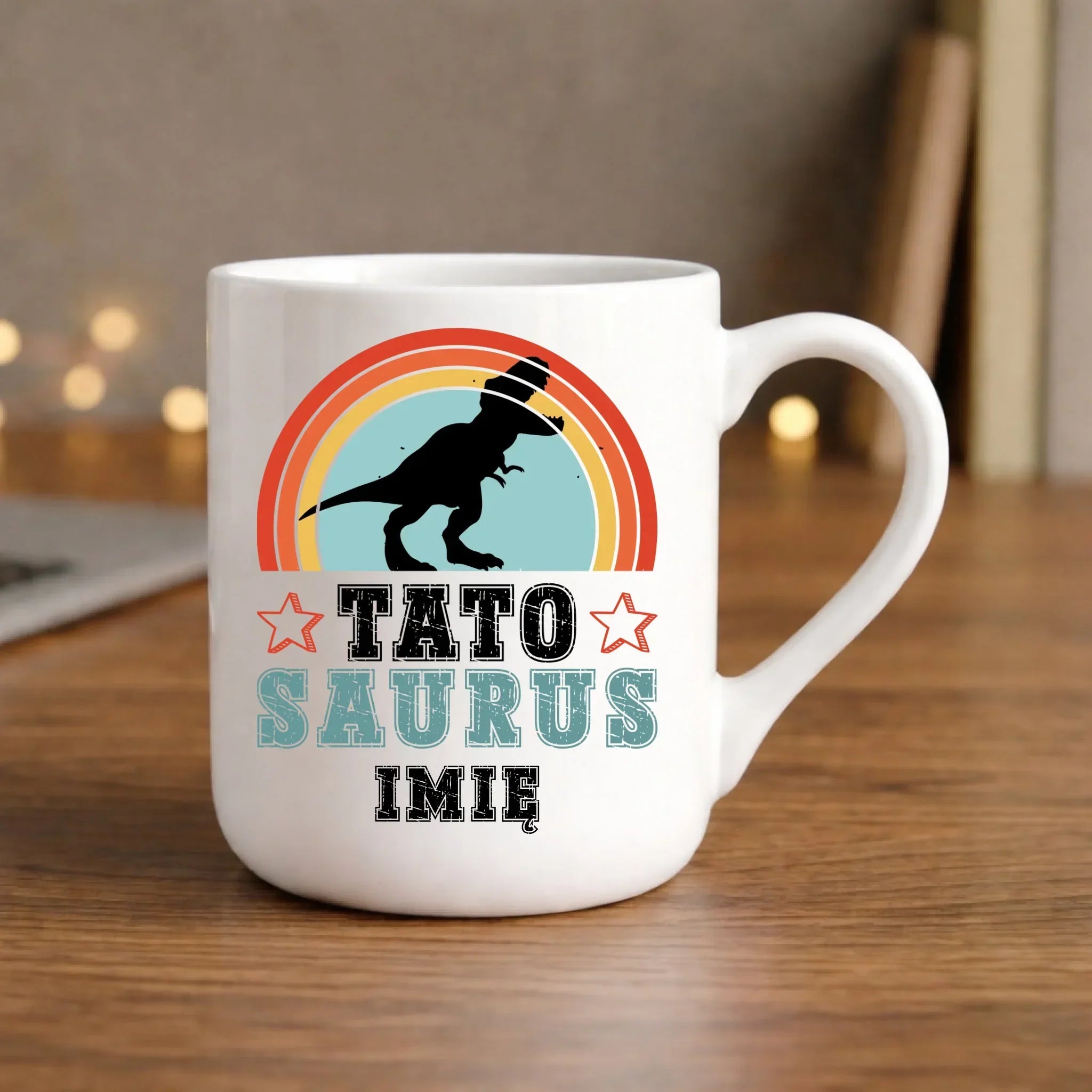 Kubek elegant dla taty - Tato Saurus - personalizowany DT03 - StoryCups.pl