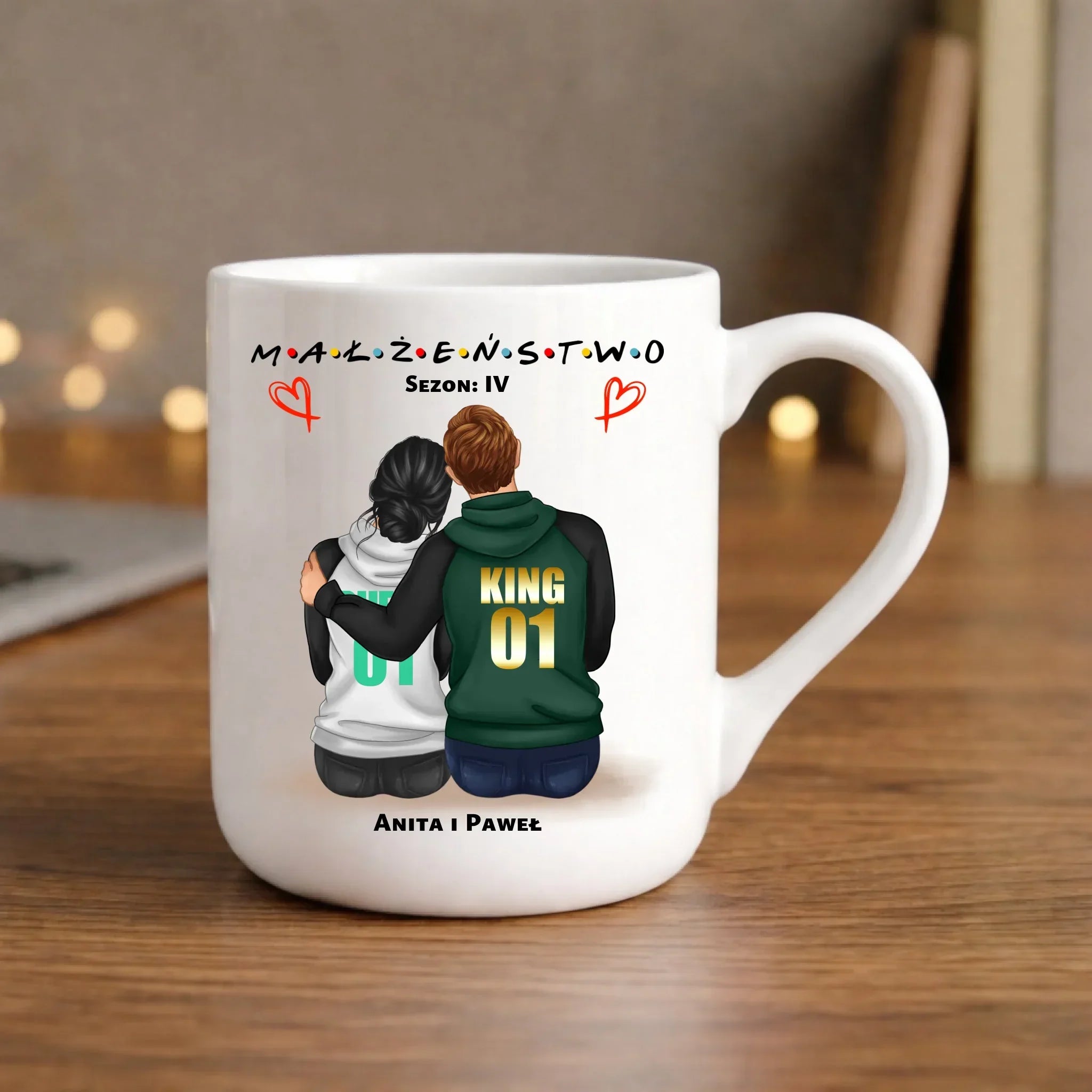Kubek elegant dla par - Małżeństwo Sezon - personalizowany W05 - StoryCups.pl