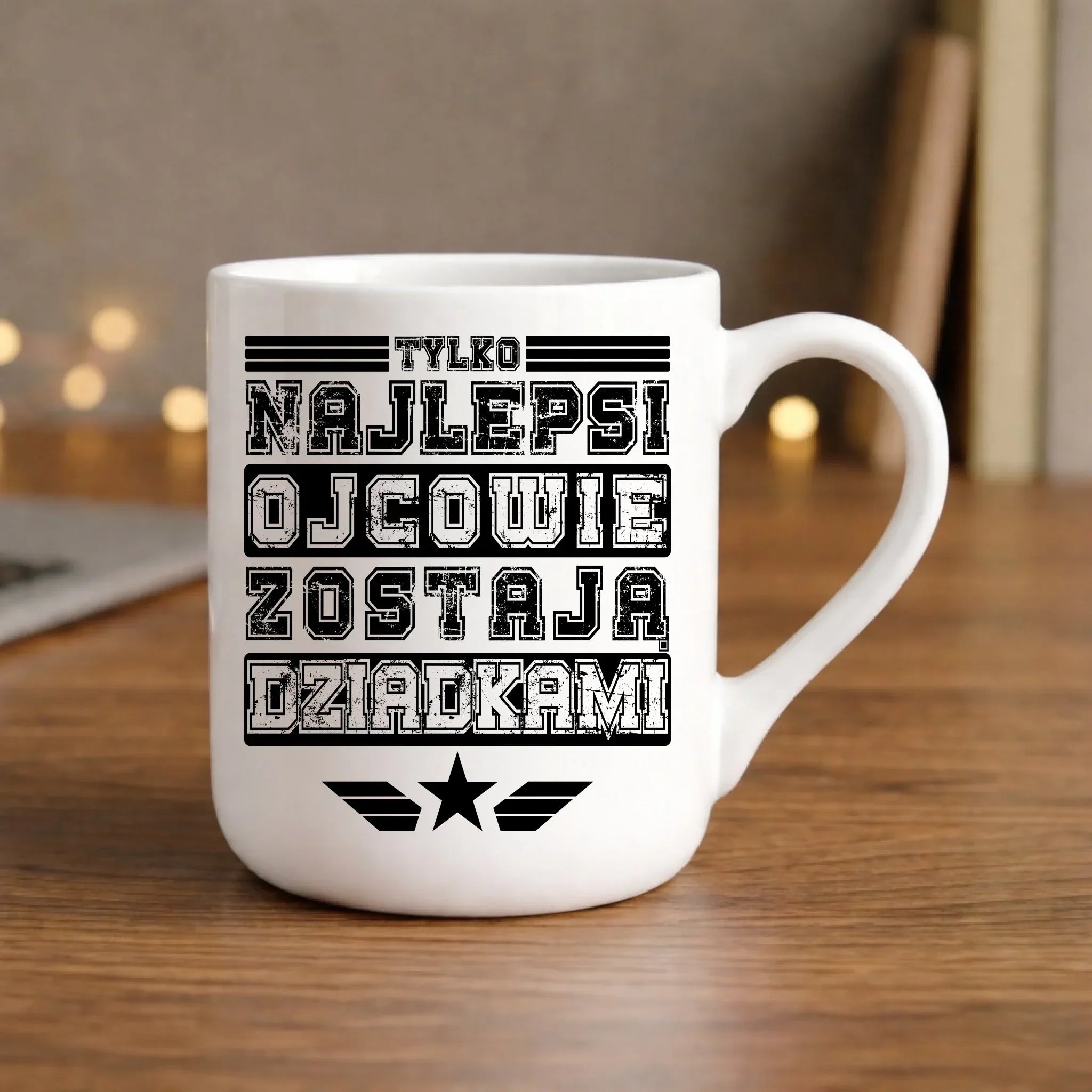 Kubek elegant dla dziadka - Tylko najlepsi ojcowie zostają dziadkami D25 - StoryCups.pl
