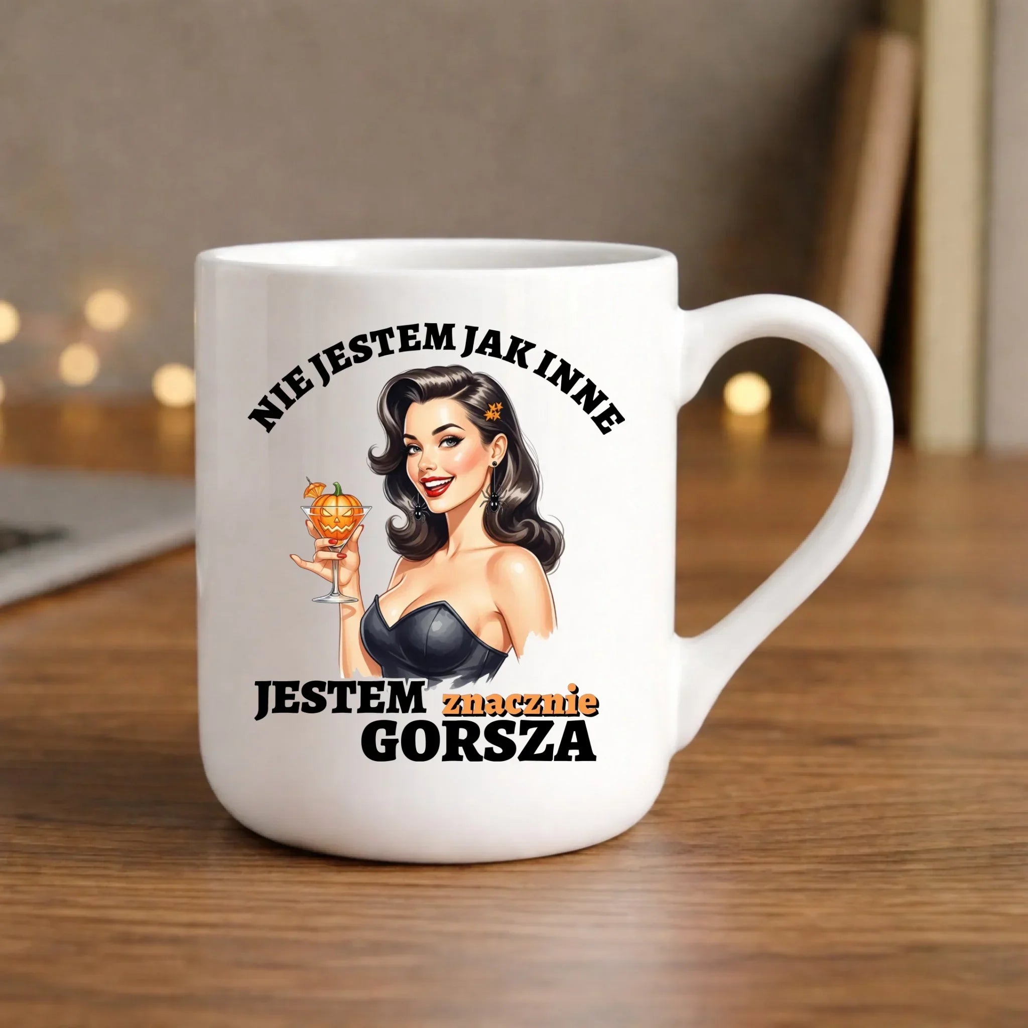 Kubek elegant halloweenowy - Nie jestem jak inne HL24 - StoryCups.pl
