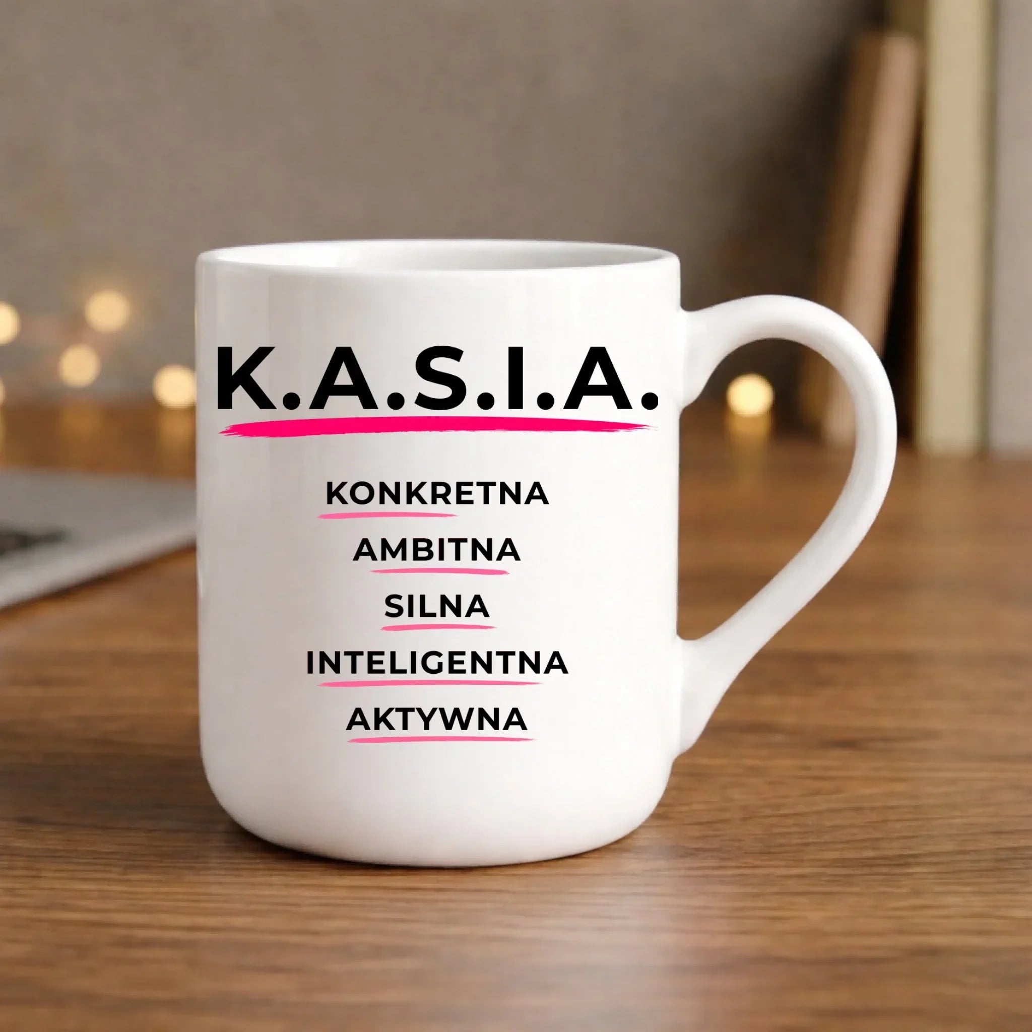 Kubek elegant - prezent dla Kasi - Katarzyna - K.A.S.I.A. DZ17 - StoryCups.pl