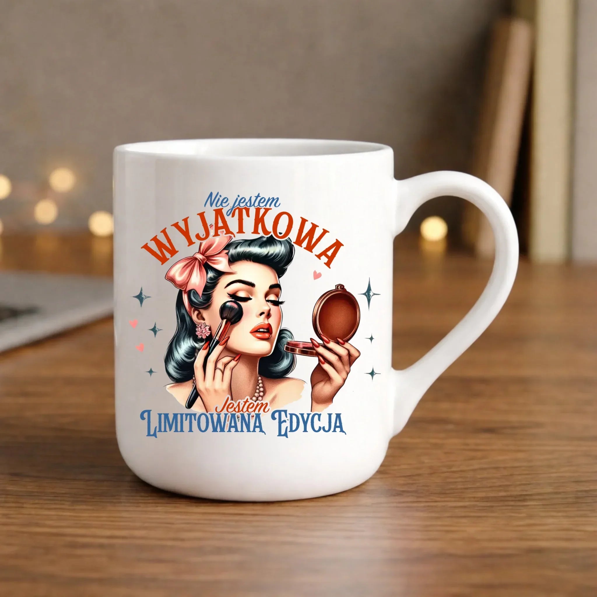 Kubek elegant – Nie jestem wyjątkowa, jestem limitowaną edycją - retro DZ10 - StoryCups.pl