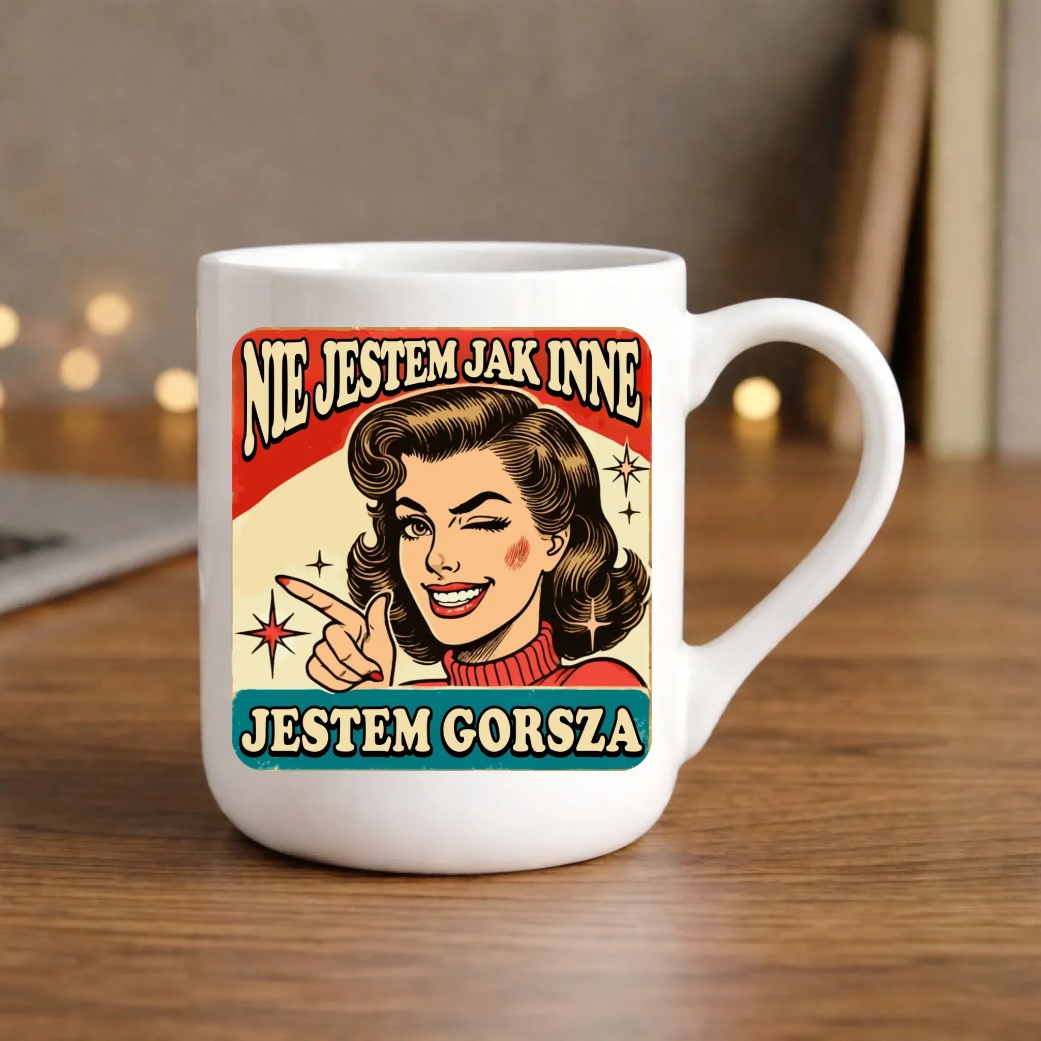 Kubek elegant - Nie jestem jak inne, jestem gorsza - w stylu retro DZ07 - StoryCups.pl