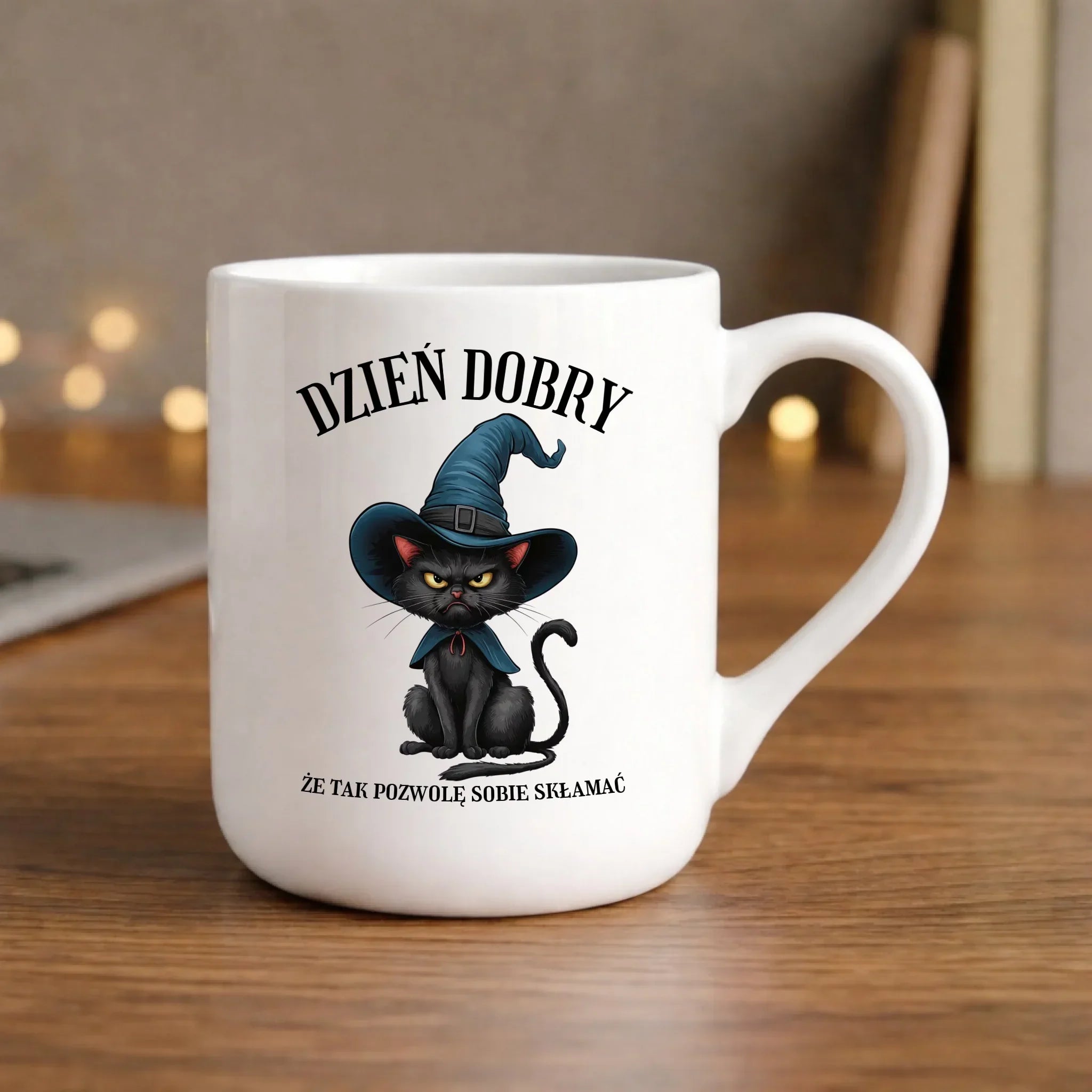 Kubek elegant halloweenowy - Dzień dobry, że tak pozwolę sobie skłamać HL27 - StoryCups.pl