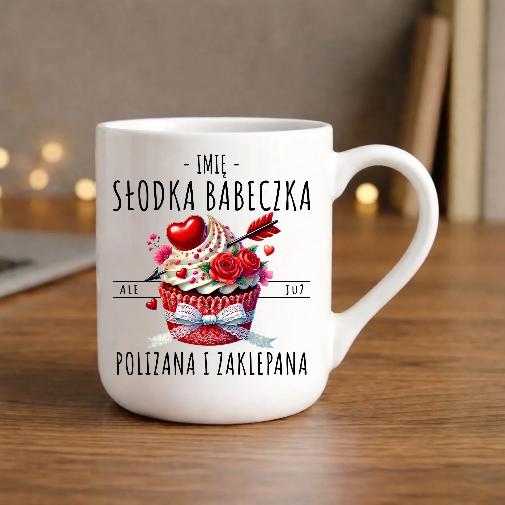 Kubek elegant - Słodka babeczka polizana i zaklepana - personalizowany W37 - StoryCups.pl