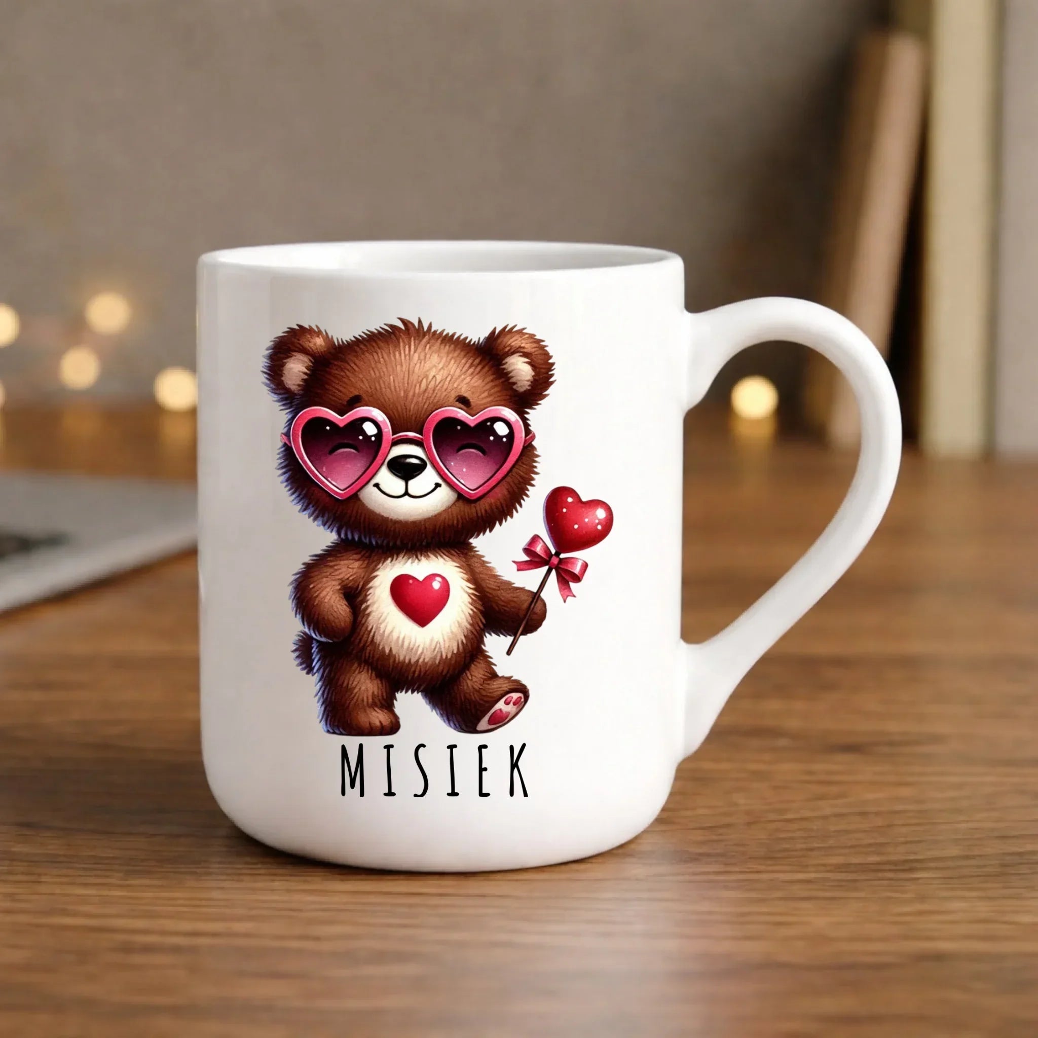 Kubek elegant - Misiek z sercem W34 - StoryCups.pl