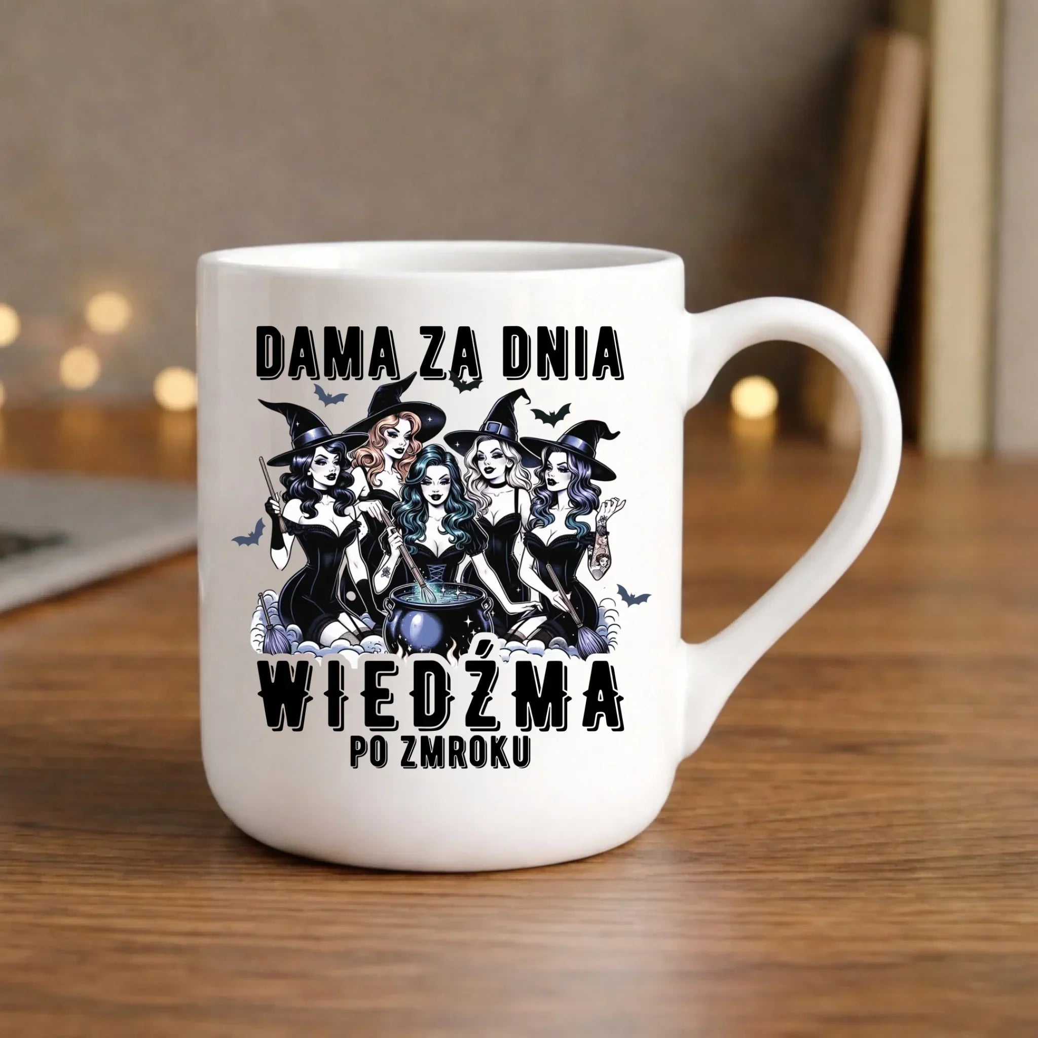 Kubek elegant - Dama za dnia wiedźma po zmroku HL16 - StoryCups.pl