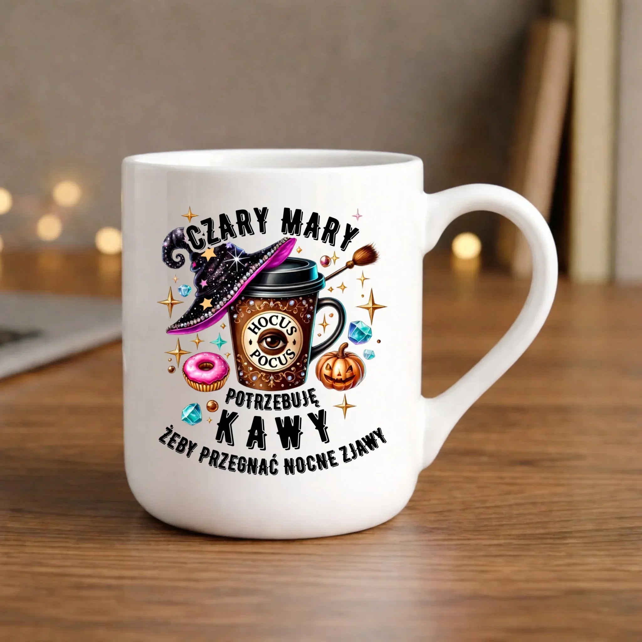 Kubek elegant na Halloween - Potrzebuję kawy HL03 - StoryCups.pl