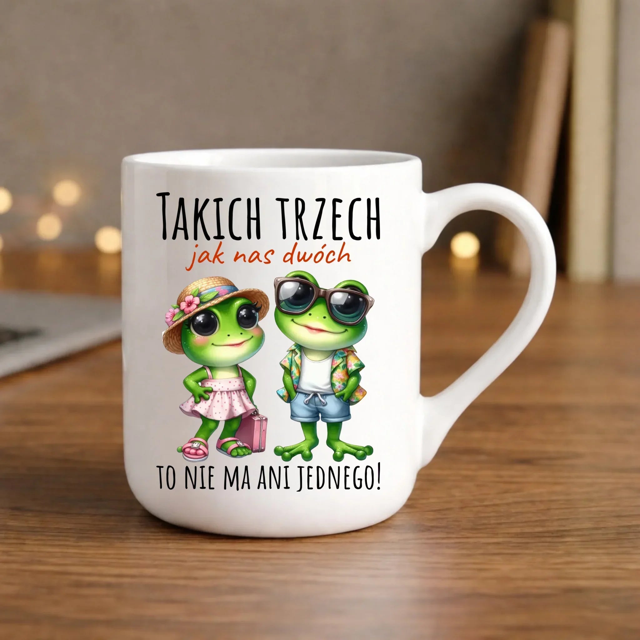 Kubek elegant dla par - Żabki Takich trzech jak nas dwóch DCH11 - StoryCups.pl