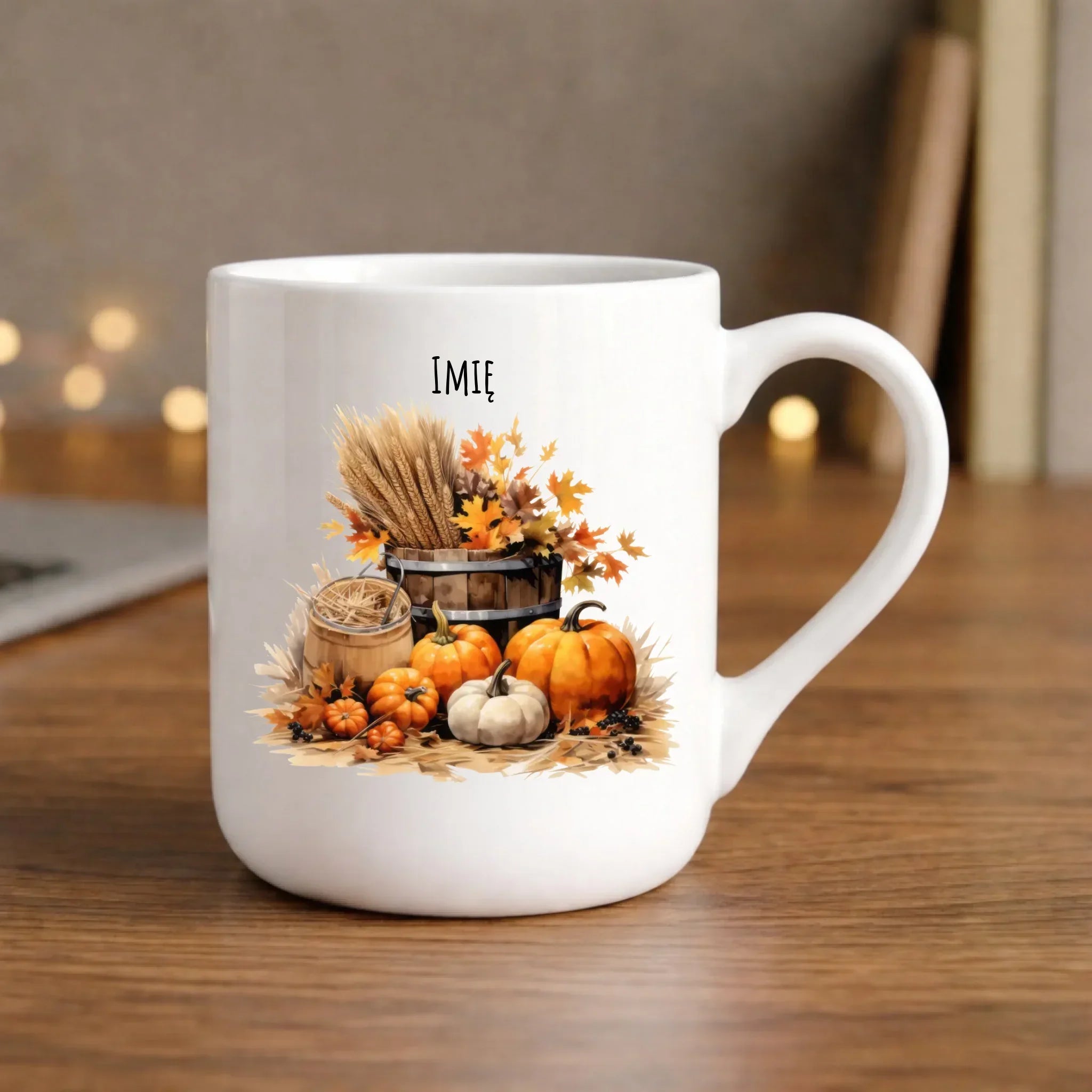 Kubek elegant na jesień - Harvest vibes - personalizowany JS09 - StoryCups.pl