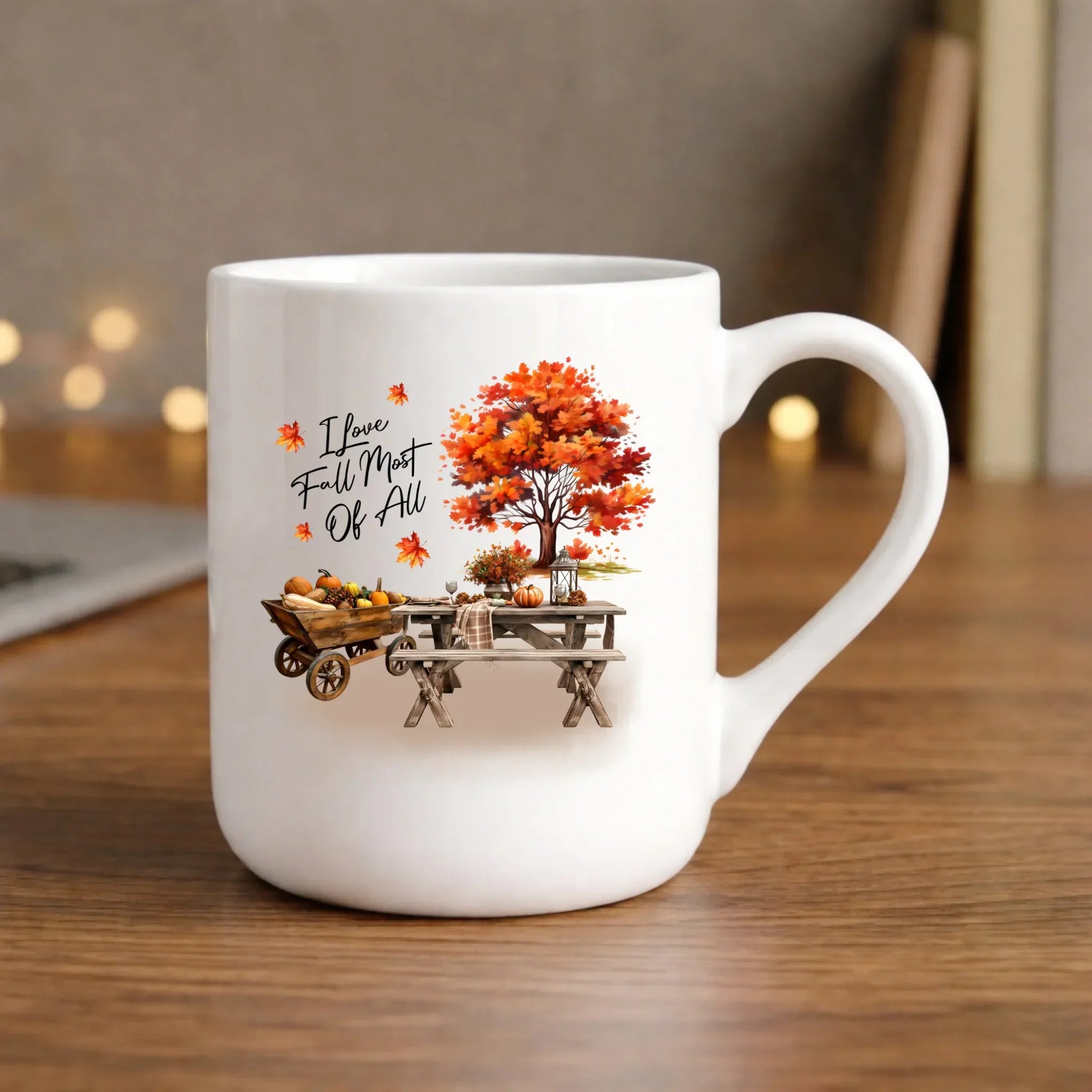 Kubek elegant jesieniara – Jesienny piknik z dyniami JS04 - StoryCups.pl