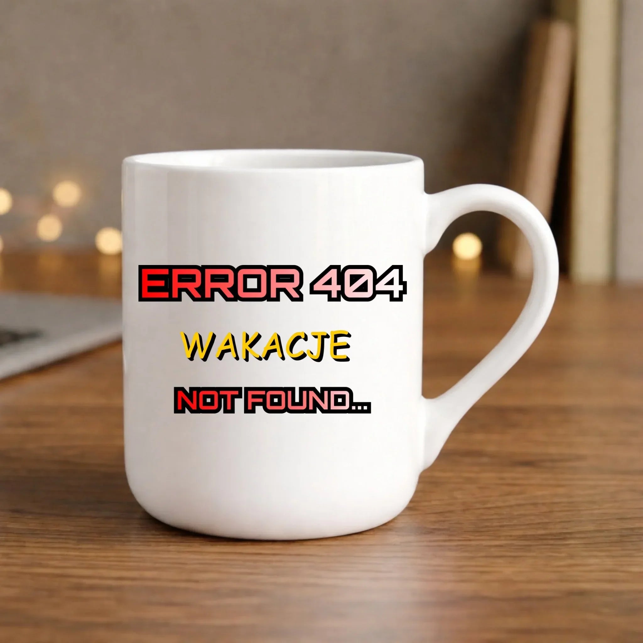 Kubek elegant szkolny - Error 404 - śmieszny SZ15 - StoryCups.pl