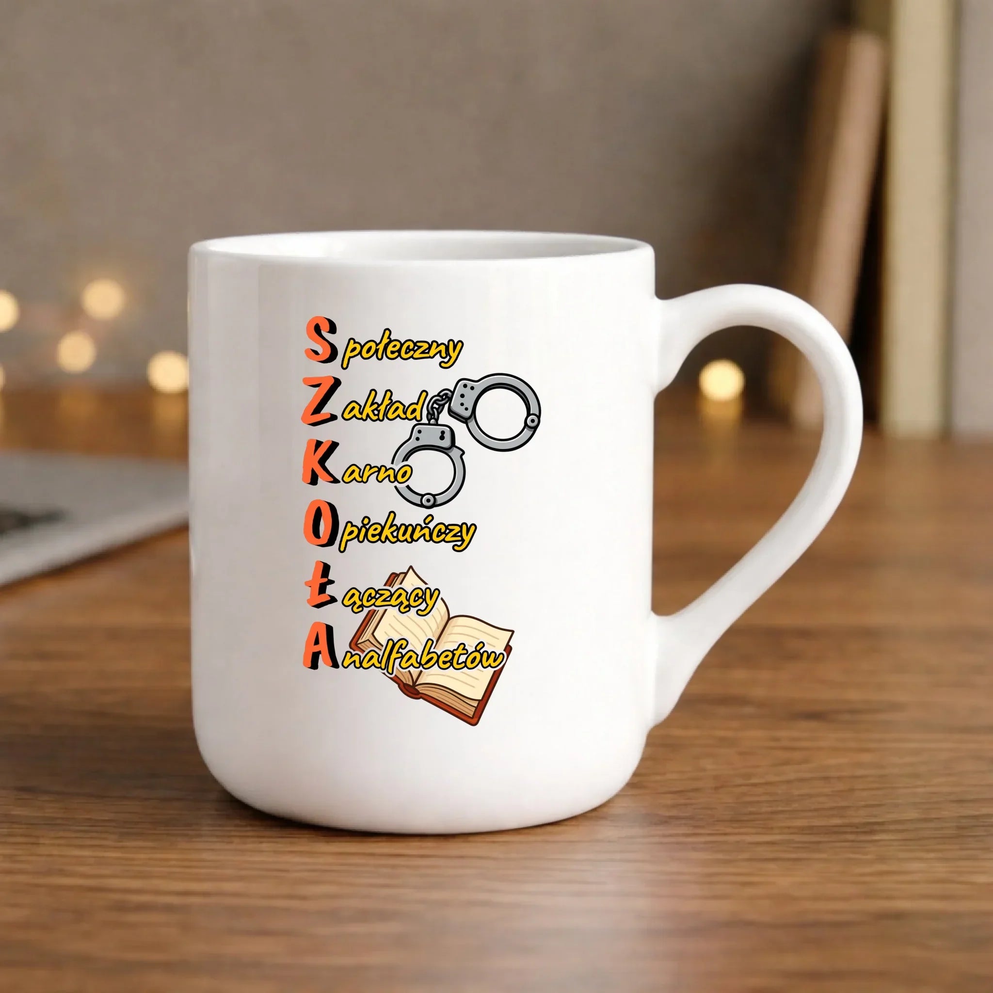 Kubek elegant do szkoły - S.Z.K.O.Ł.A. Zakład Karno Opiekuńczy SZ17 - StoryCups.pl