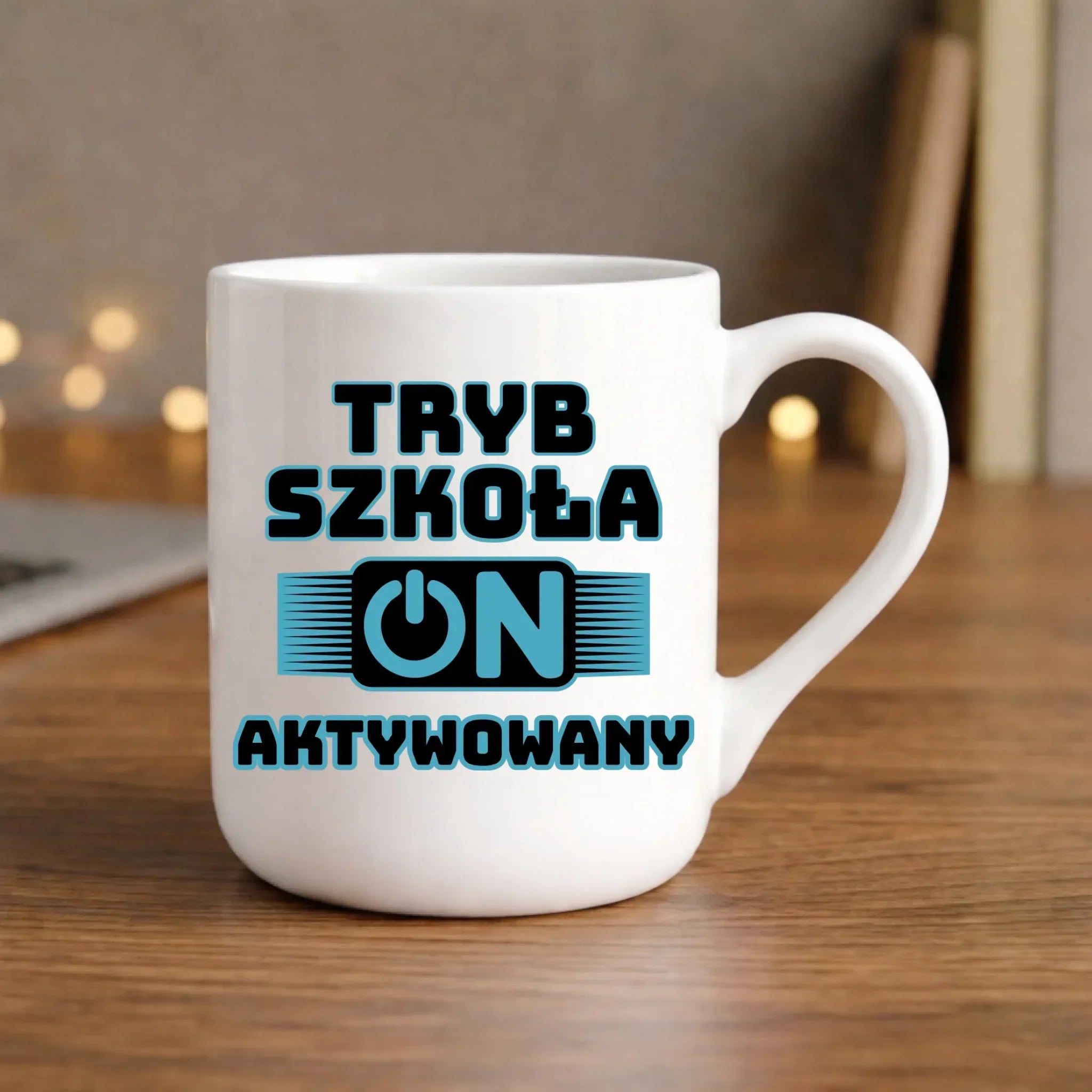 Kubek elegant szkolny Tryb szkoła aktywowany SZ11 - StoryCups.pl