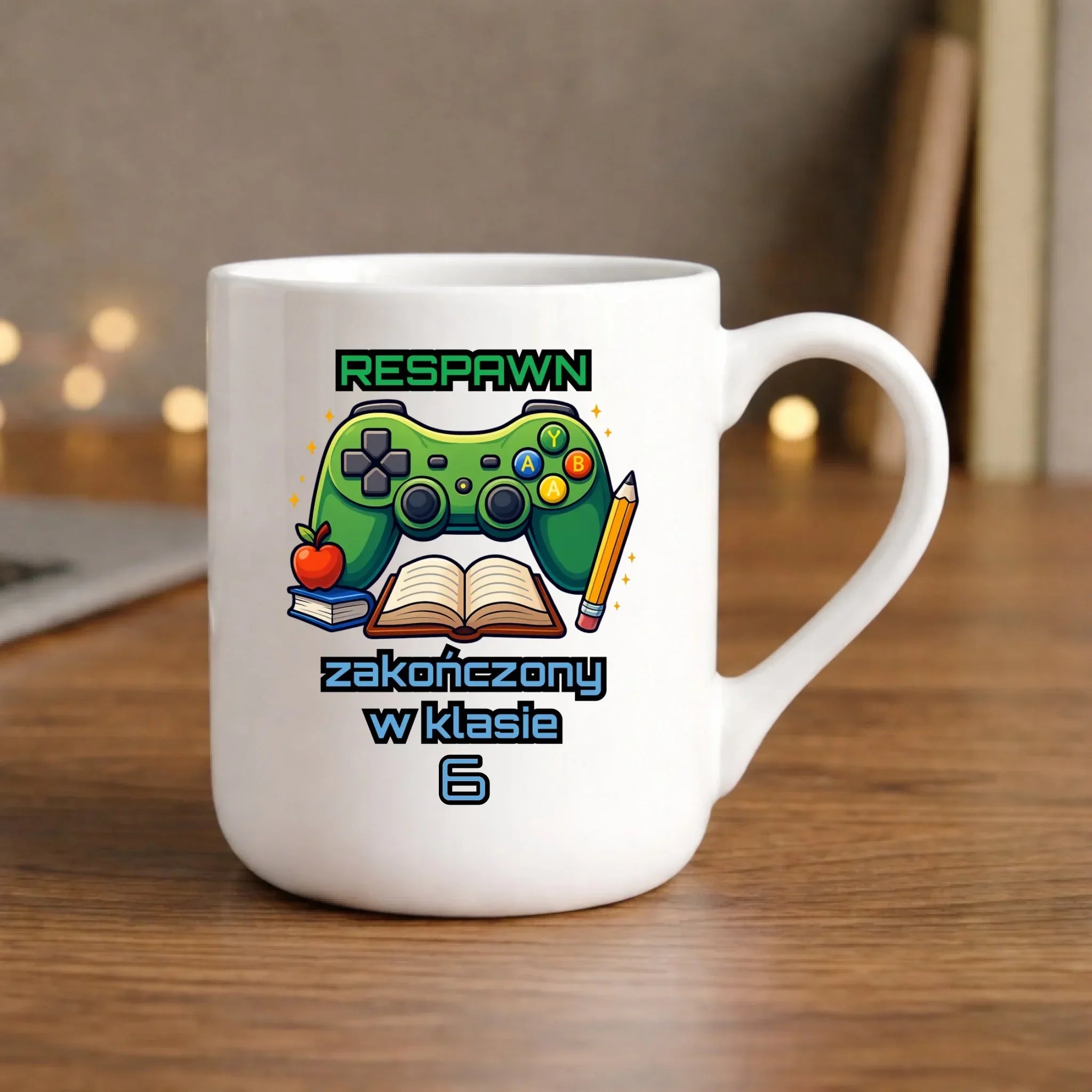 Kubek elegant szkolny - Respawn - gamer do szkoły - personalizowany SZ18 - StoryCups.pl