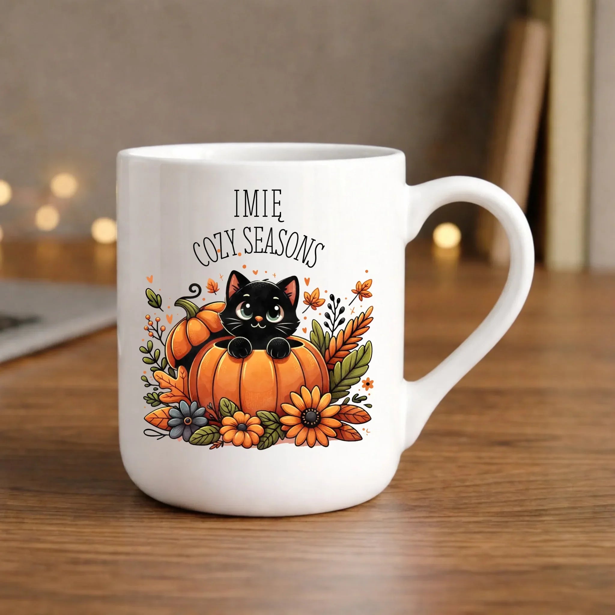 Kubek elegant jesieniara - Cozy Seasons - personalizowany JS01 - StoryCups.pl