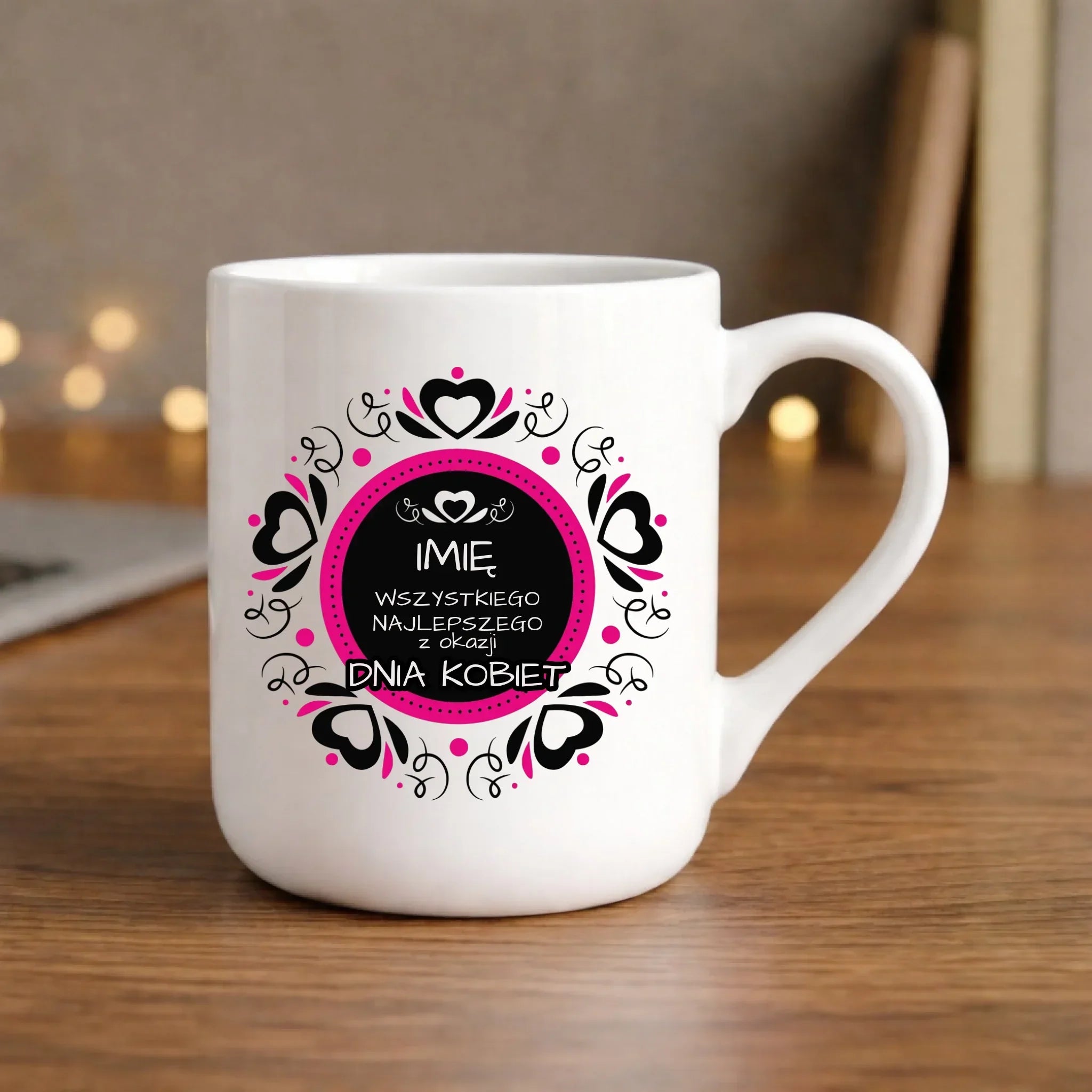 Kubek elegant na Dzień Kobiet - Wszystkiego Najlepszego - personalizowany DK02 - StoryCups.pl