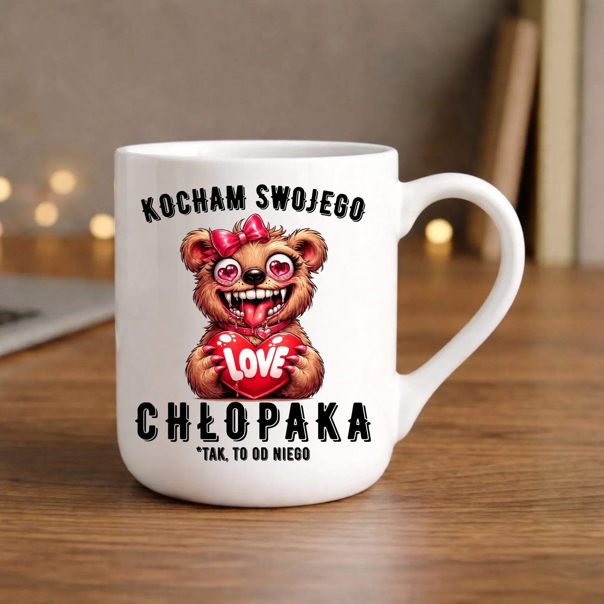 Kubek elegant dla dziewczyny - Kocham swojego chłopaka W89 - StoryCups.pl
