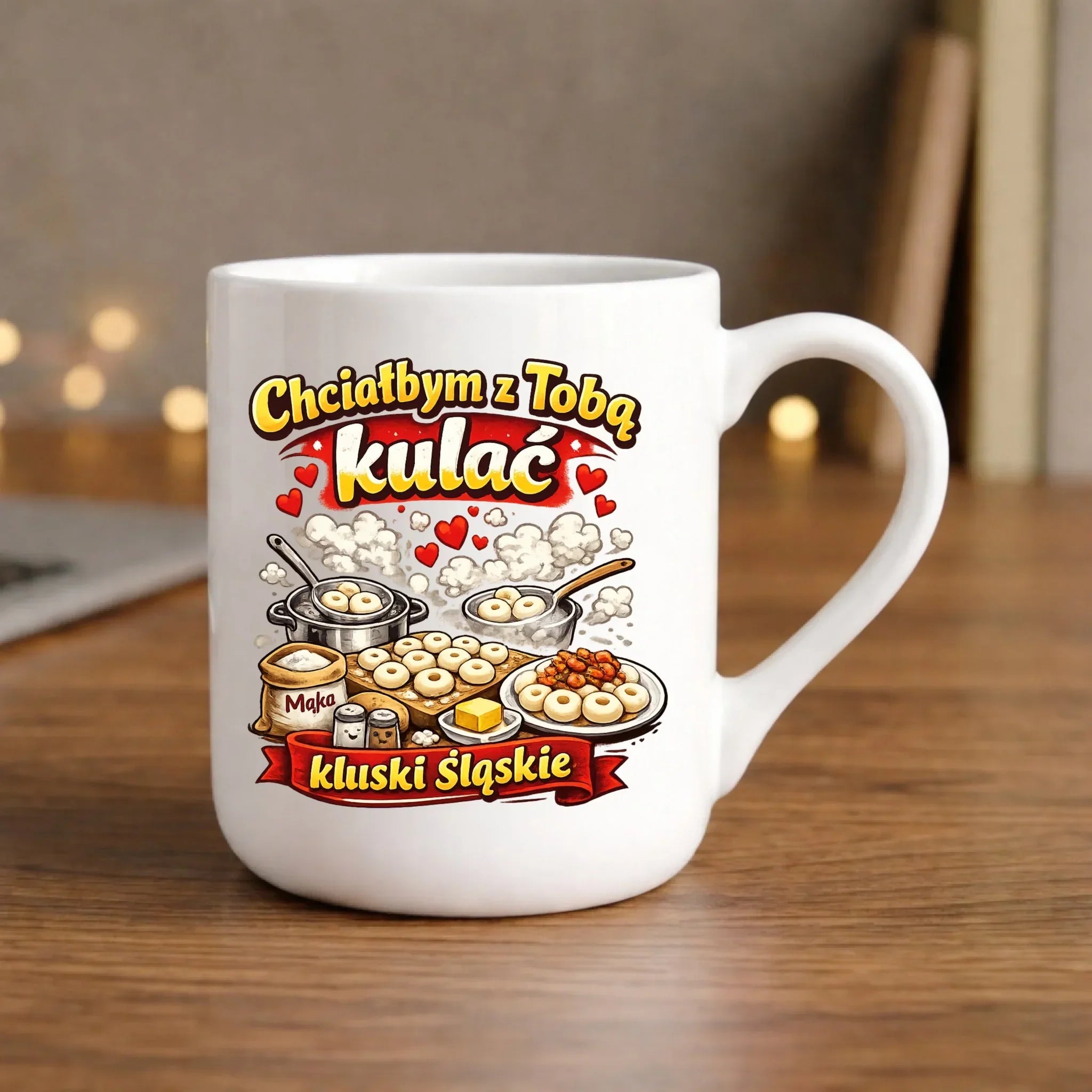 Kubek elegant - Chciałbym z Tobą kulać kluski śląskie W90 - StoryCups.pl