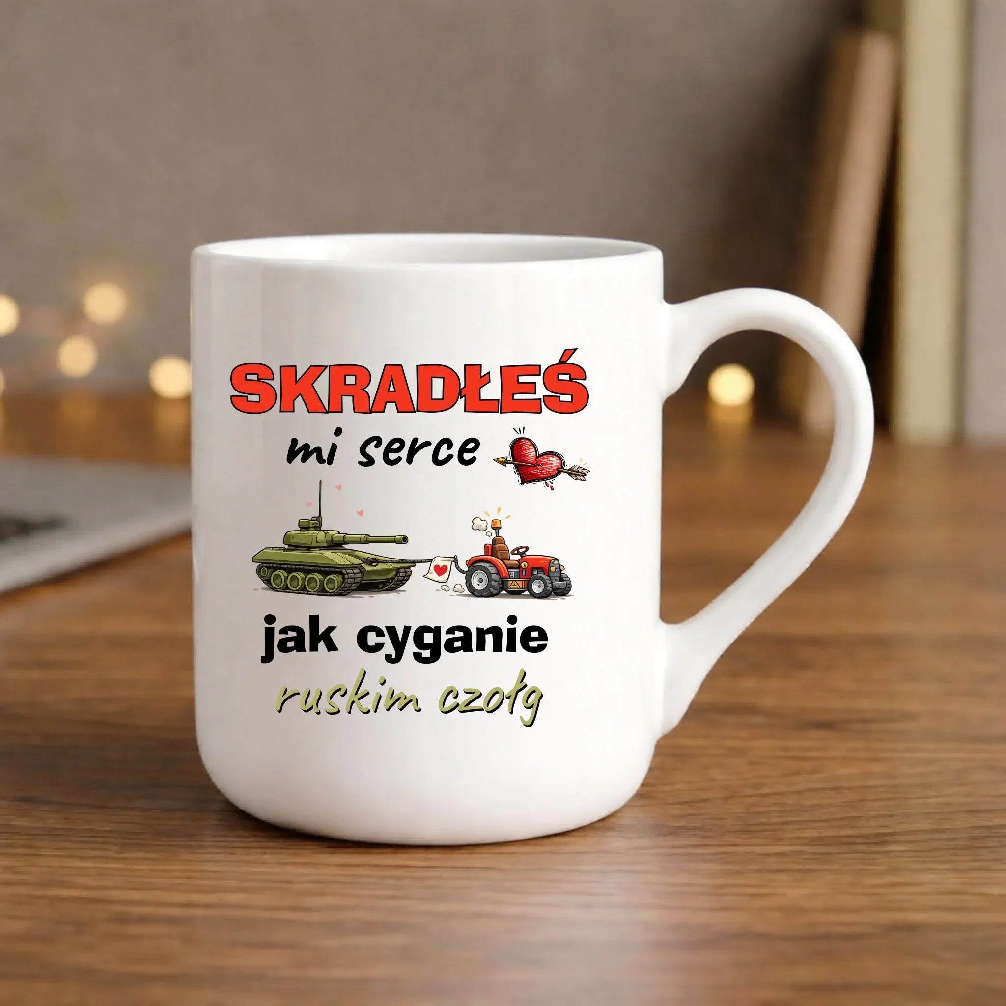 Kubek elegant - Skradłeś mi serce jak cyganie ruskim czołg W77 - StoryCups.pl