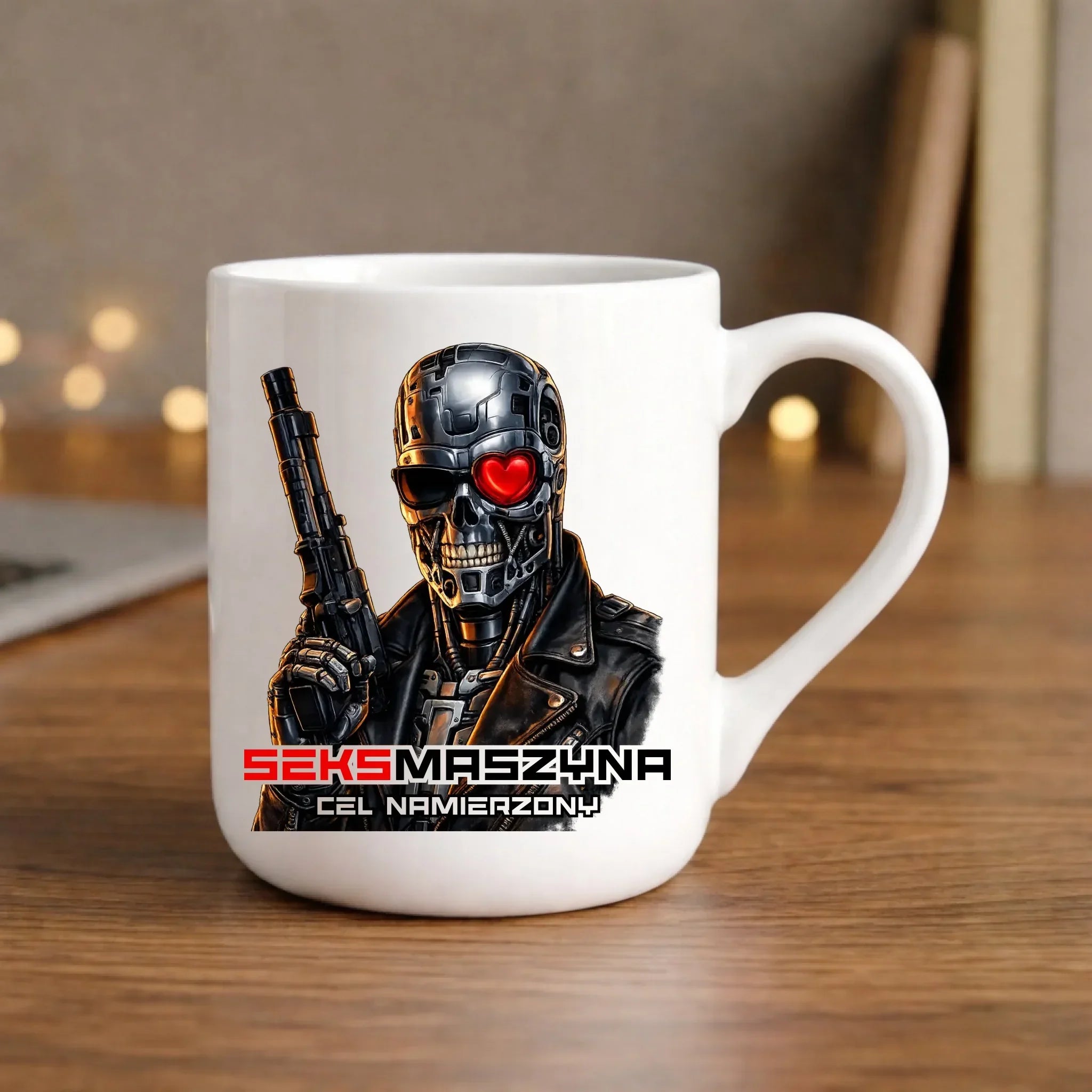 Kubek elegant dla faceta - Cyborg z sercem Seks maszyna DCH32 - StoryCups.pl