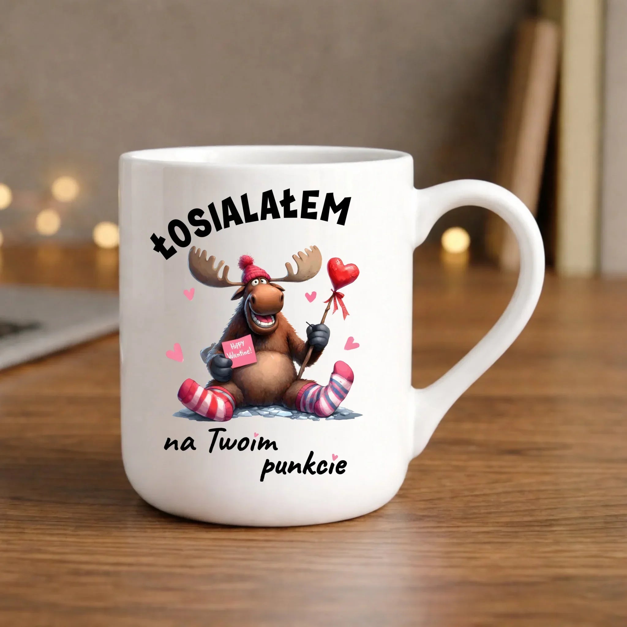 Kubek elegant dla par - Łosialałem na Twoim punkcie W66 - StoryCups.pl