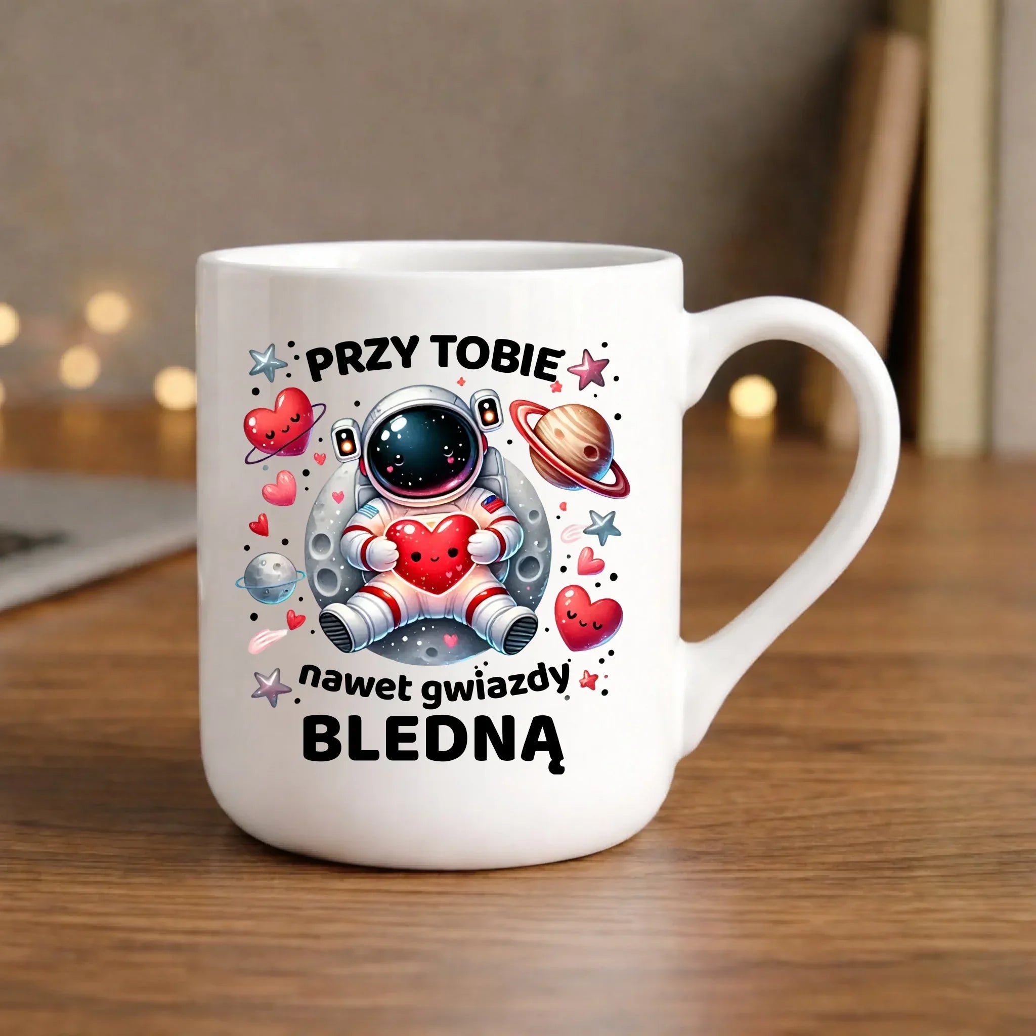 Kubek elegant dla par - Przy Tobie nawet gwiazdy bledną W57 - StoryCups.pl
