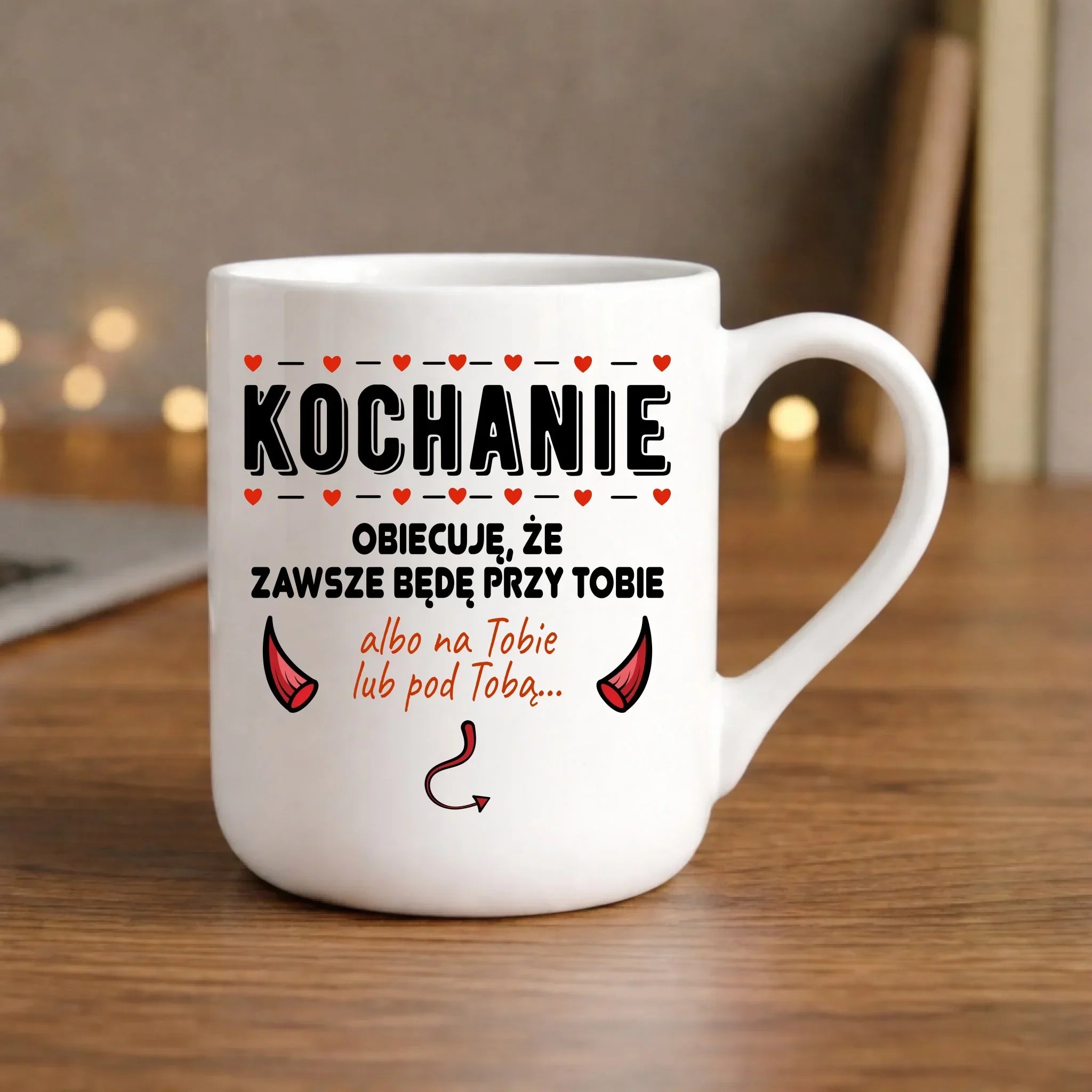 Kubek elegant dla par - Obiecuję, że zawsze będę przy Tobie W50 - StoryCups.pl