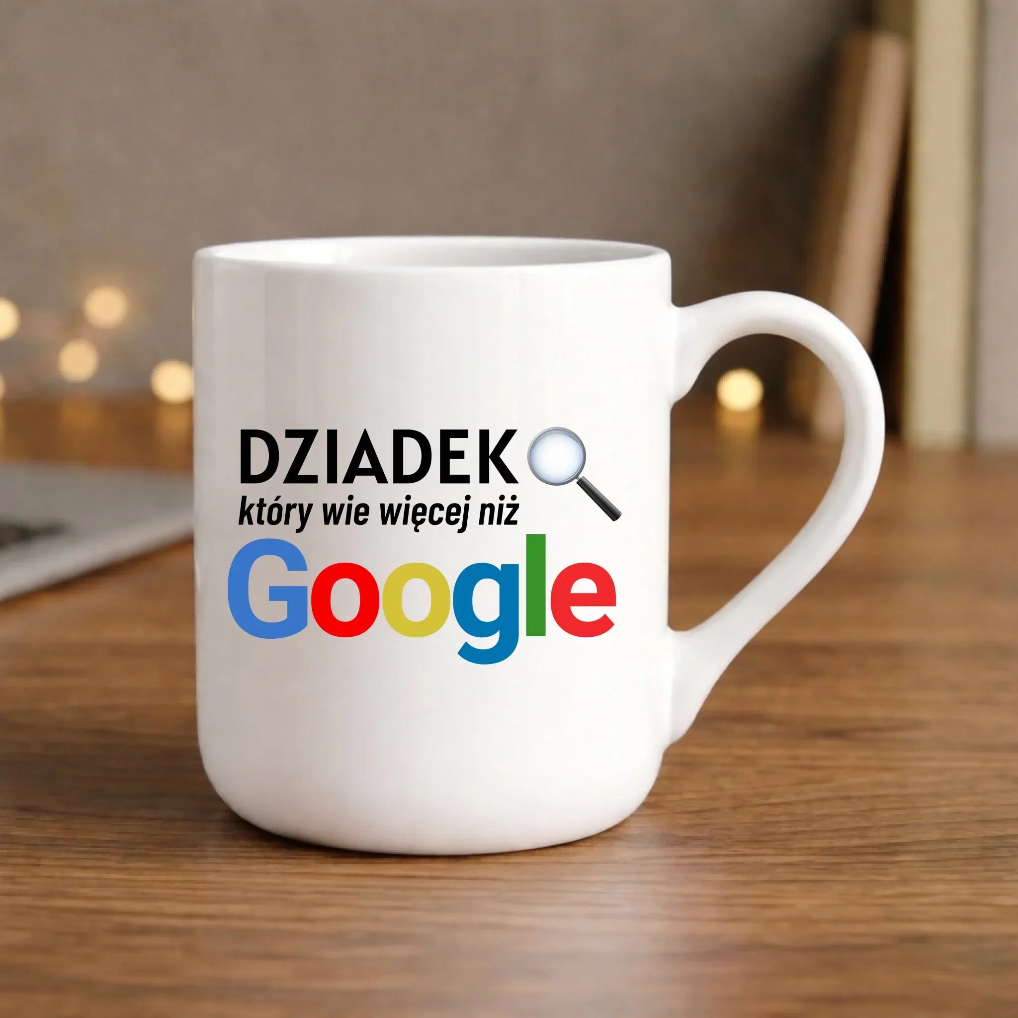 Kubek elegant dla dziadka - Dziadek który wie więcej niż google D44 - StoryCups.pl