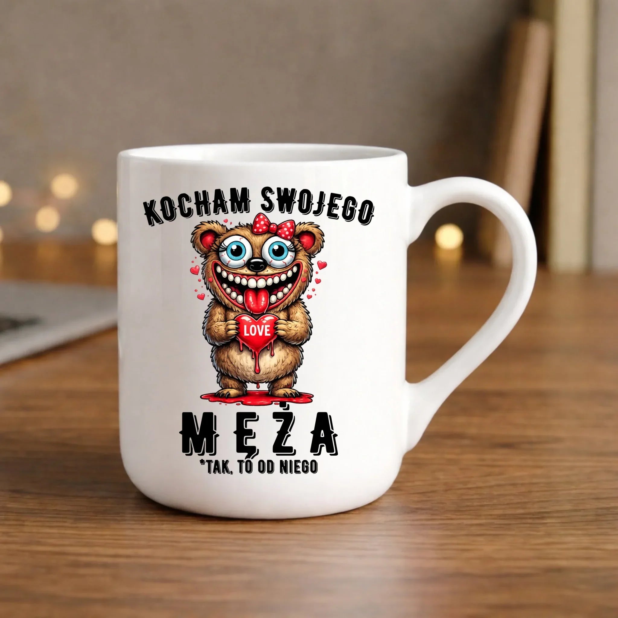 Kubek elegant dla żony - Kocham swojego męża W22 - StoryCups.pl