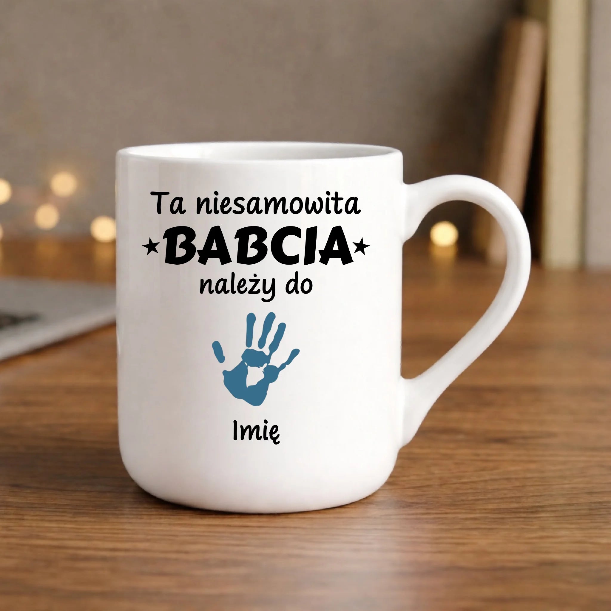 Kubek elegant dla babci - Babcia należy do wnuków 1–6 imion – personalizowany B33