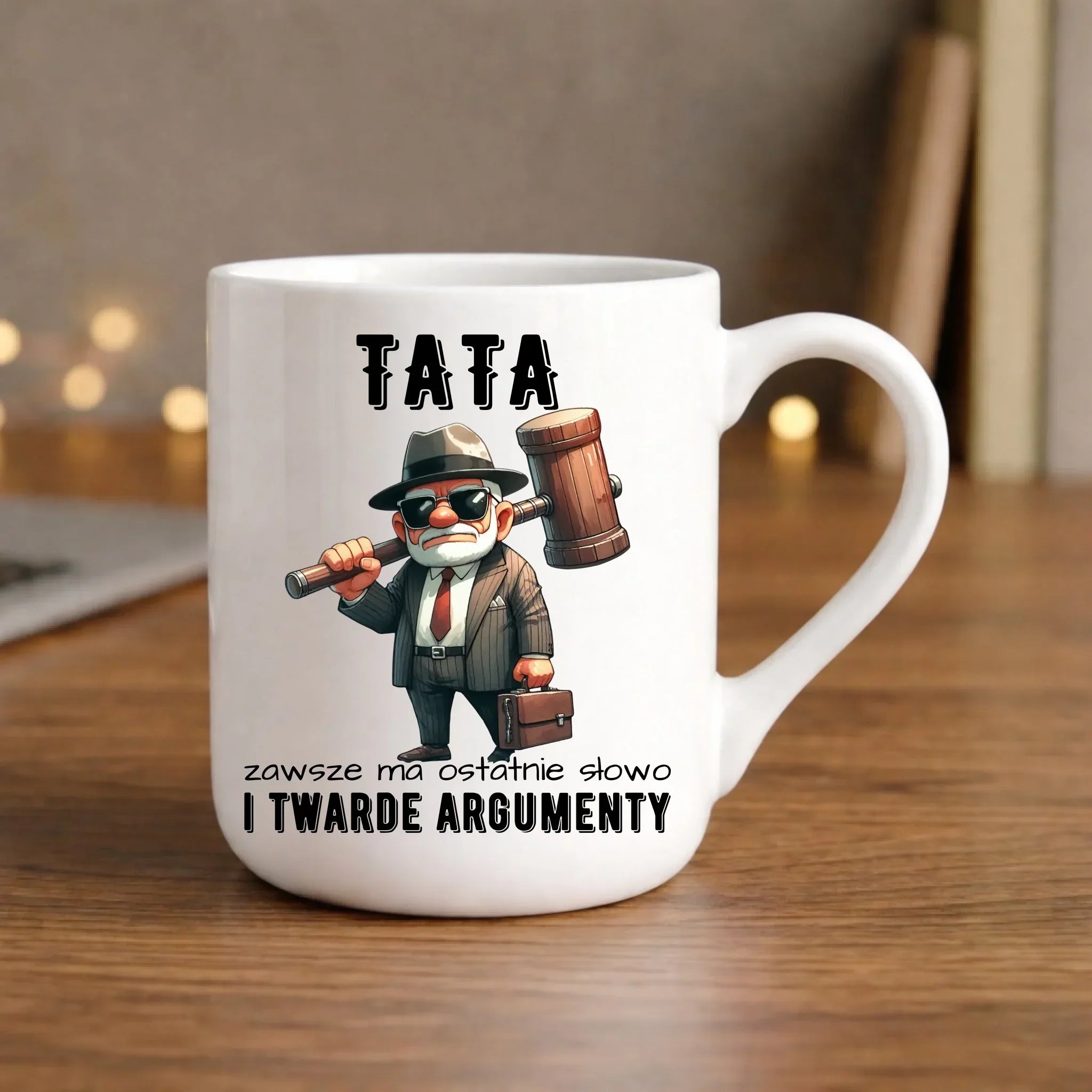 Kubek elegant dla taty - Tata zawsze ma ostatnie słowo DT82 - StoryCups.pl