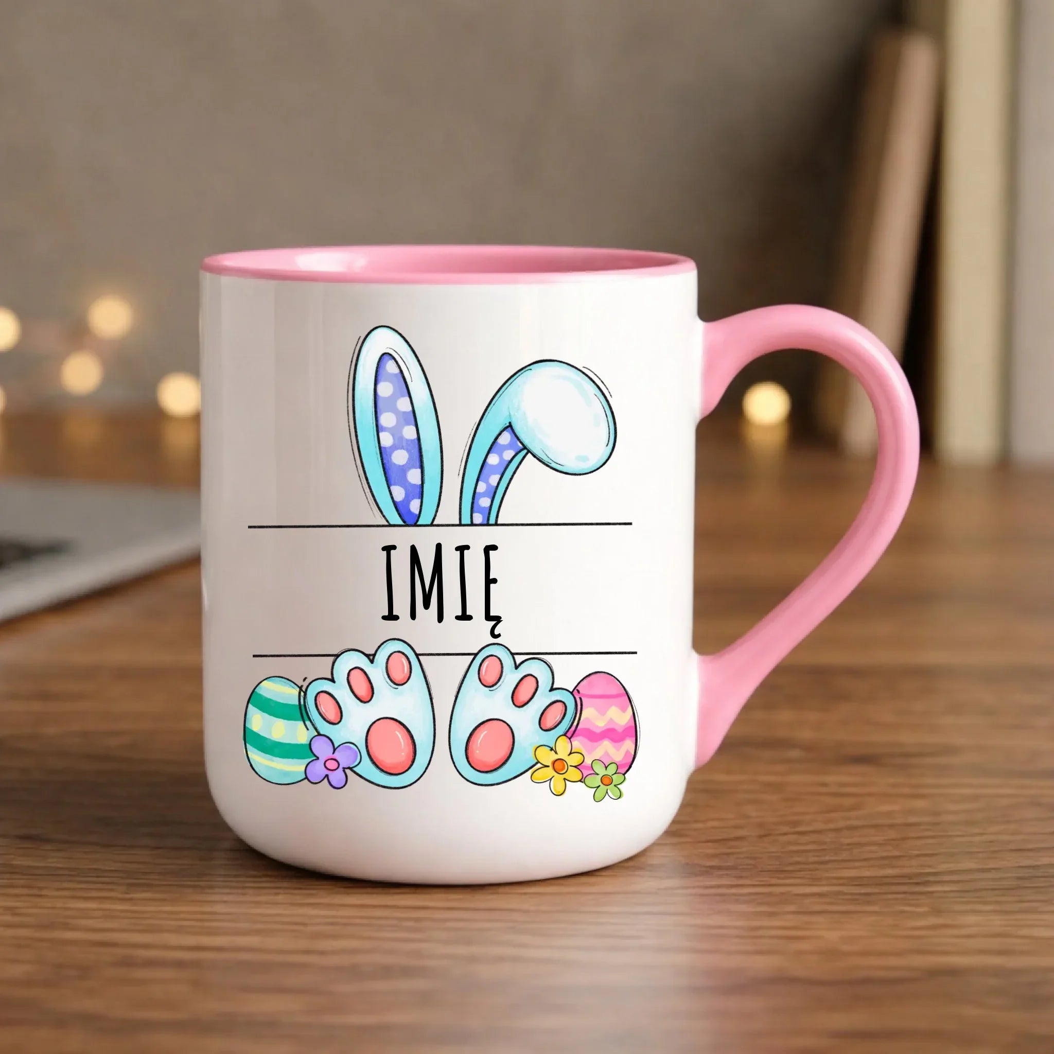 Kubek elegant dla dziecka na Wielkanoc - Zajączek - personalizowany WN14 - StoryCups.pl