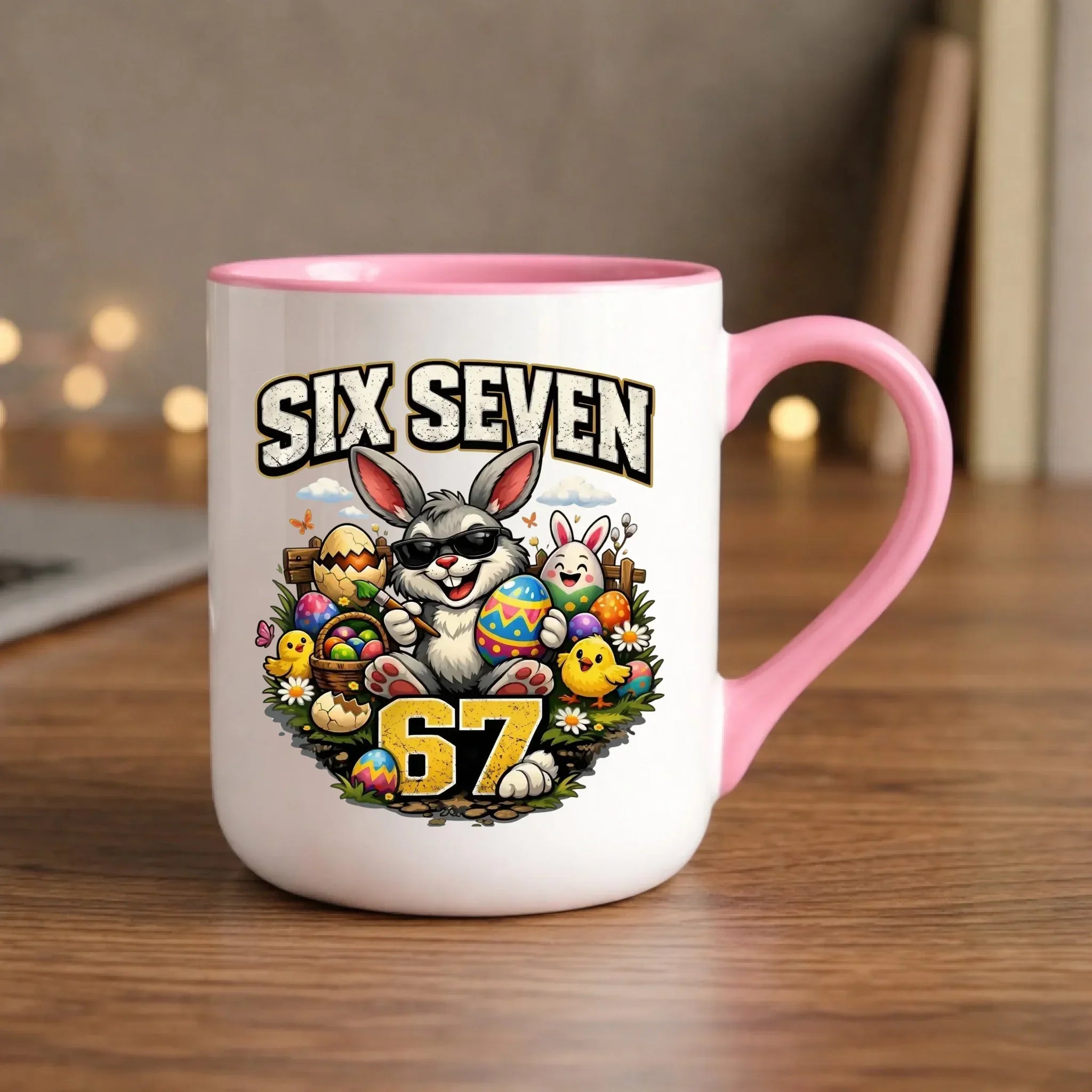 Kubek elegant wielkanocny - Zając Six Seven 67 WN10 - StoryCups.pl