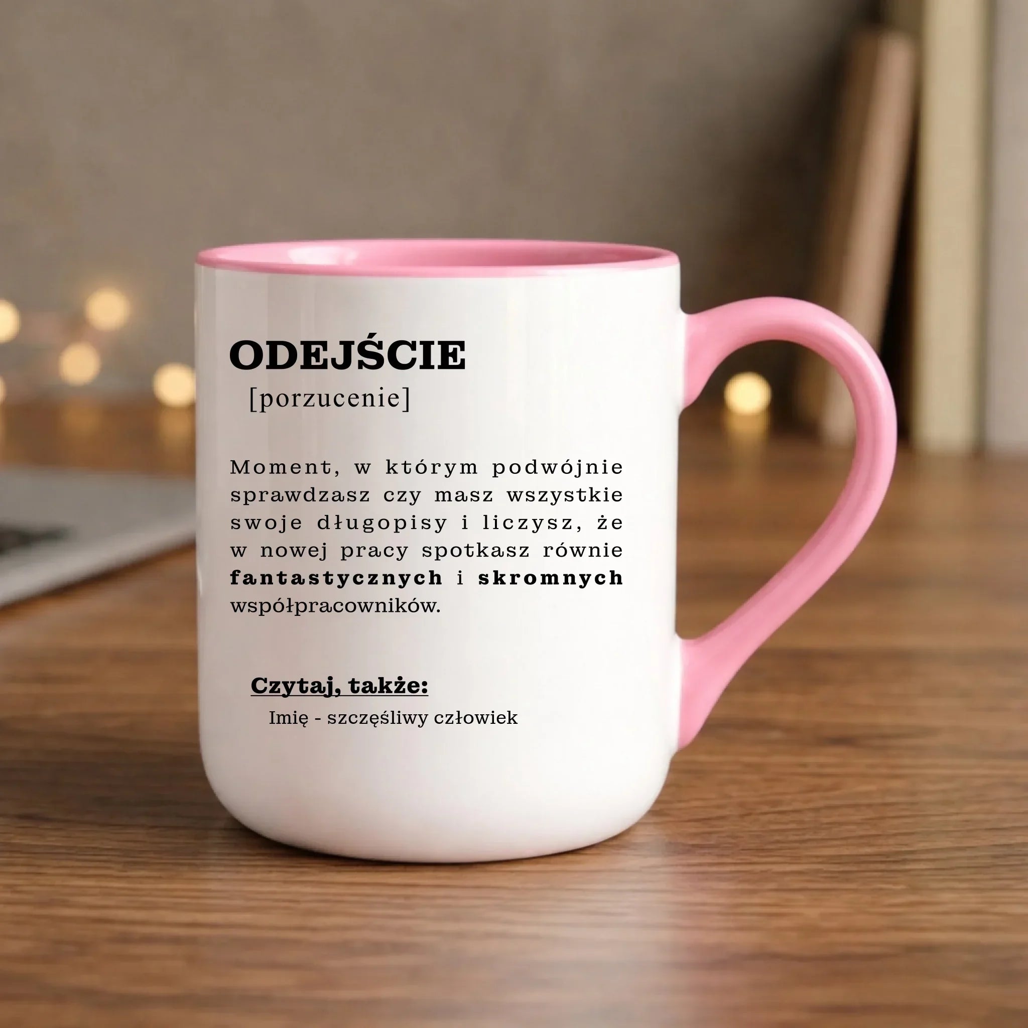 Kubek elegant - Odejście z pracy [porzucenie] - personalizowany OP01 - StoryCups.pl
