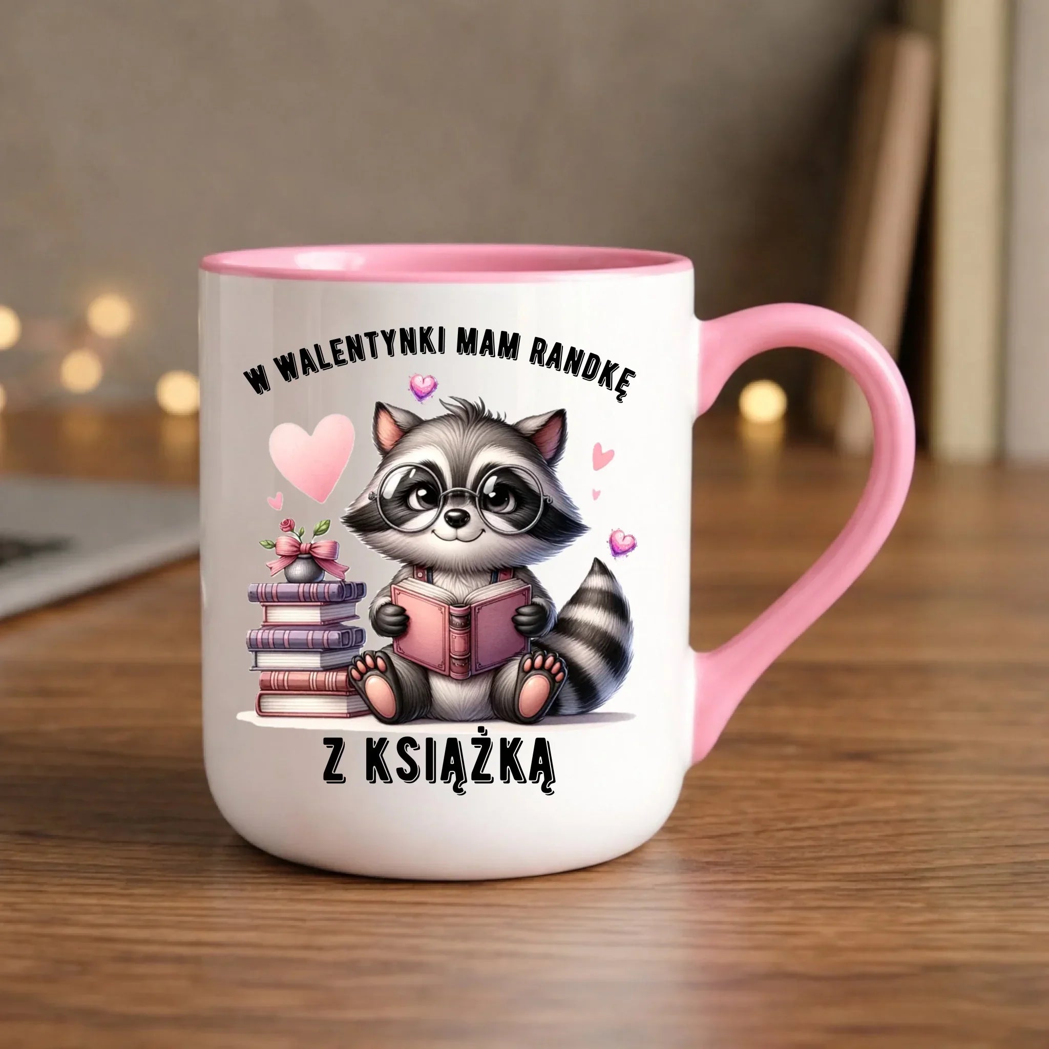 Kubek elegant na Walentynki dla mola książkowego – Mam randkę z książką W20 - StoryCups.pl