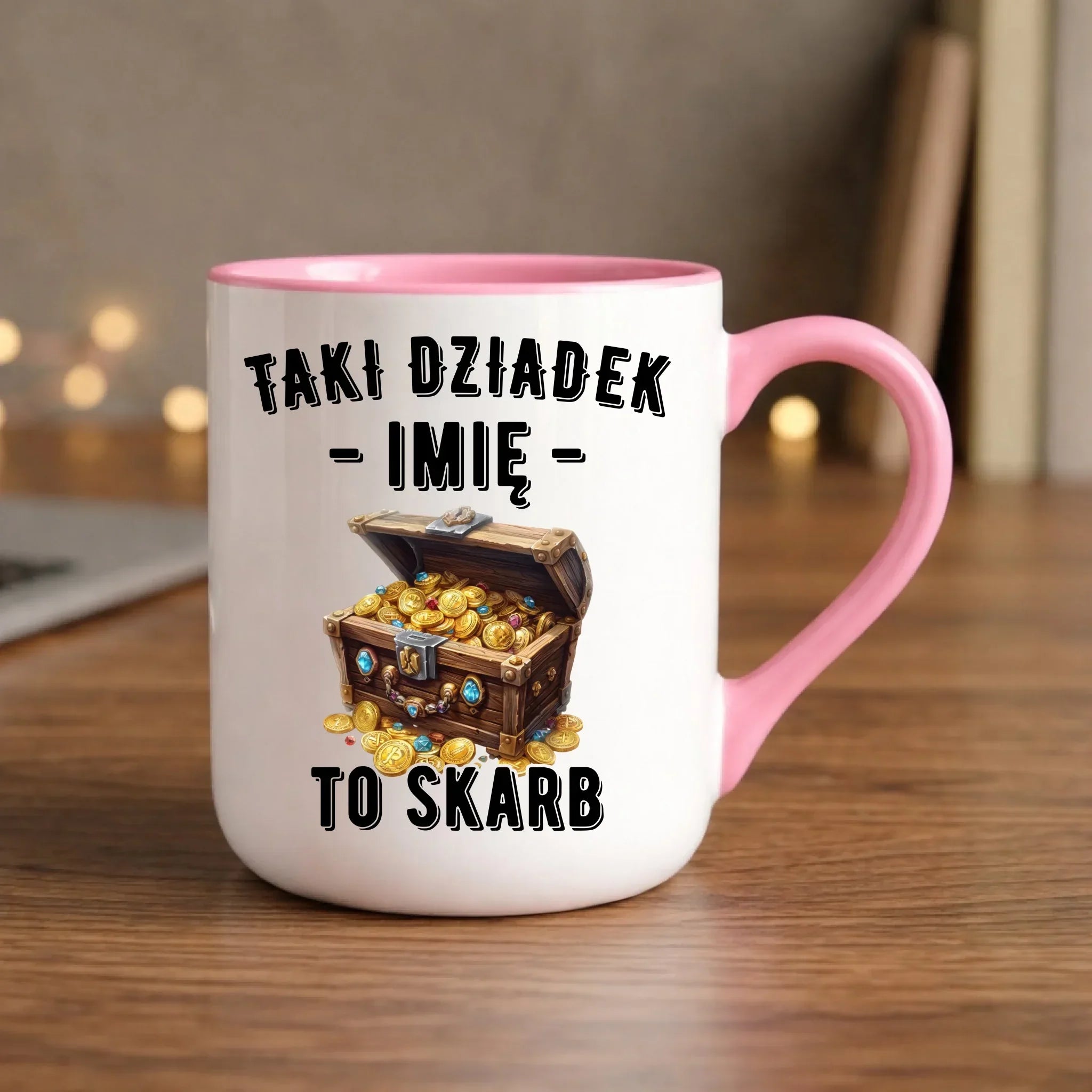 Kubek elegant dla dziadka - Taki dziadek to skarb - personalizowany D19 - StoryCups.pl