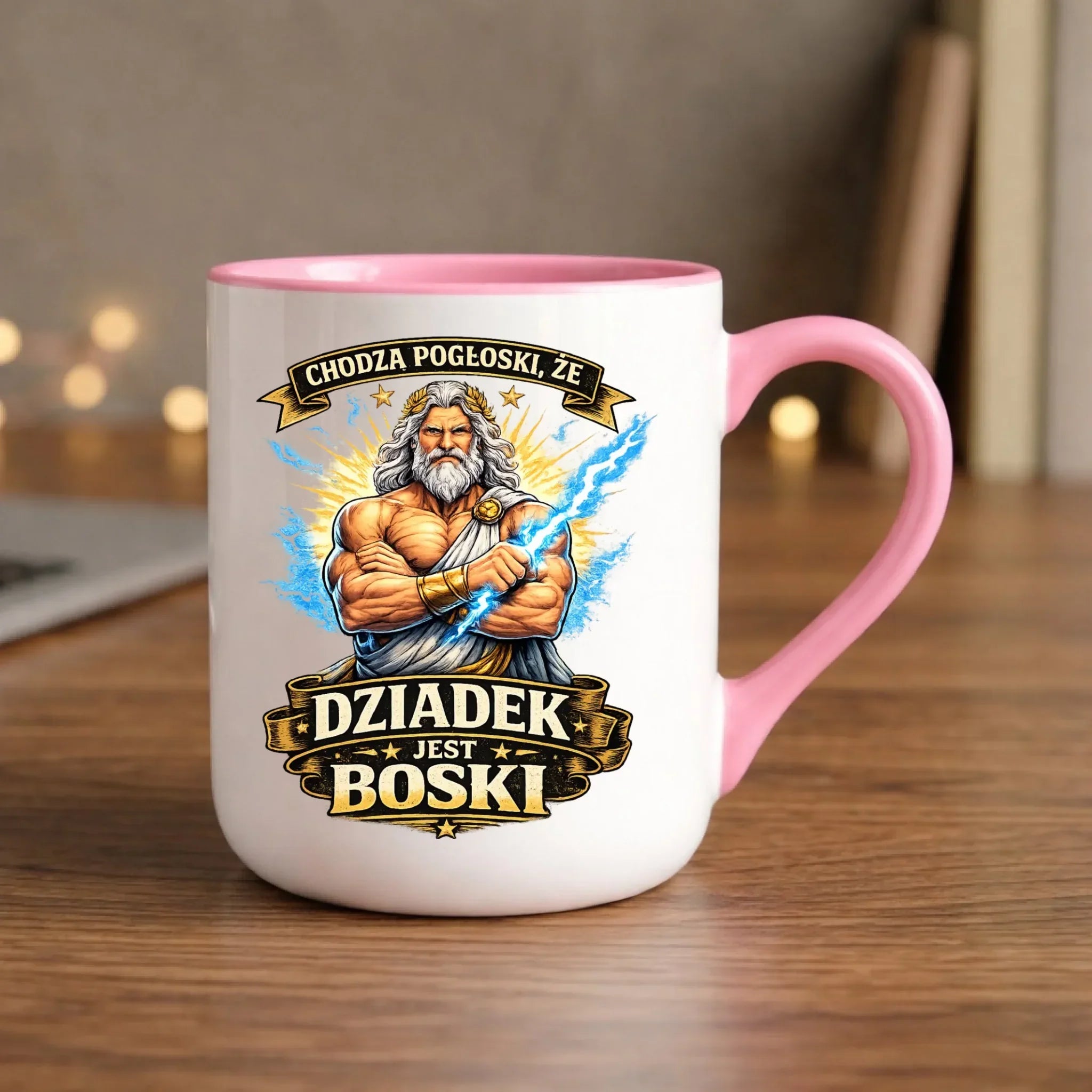 Kubek elegant dla dziadka - Chodzą pogłoski, że dziadek jest boski D16 - StoryCups.pl