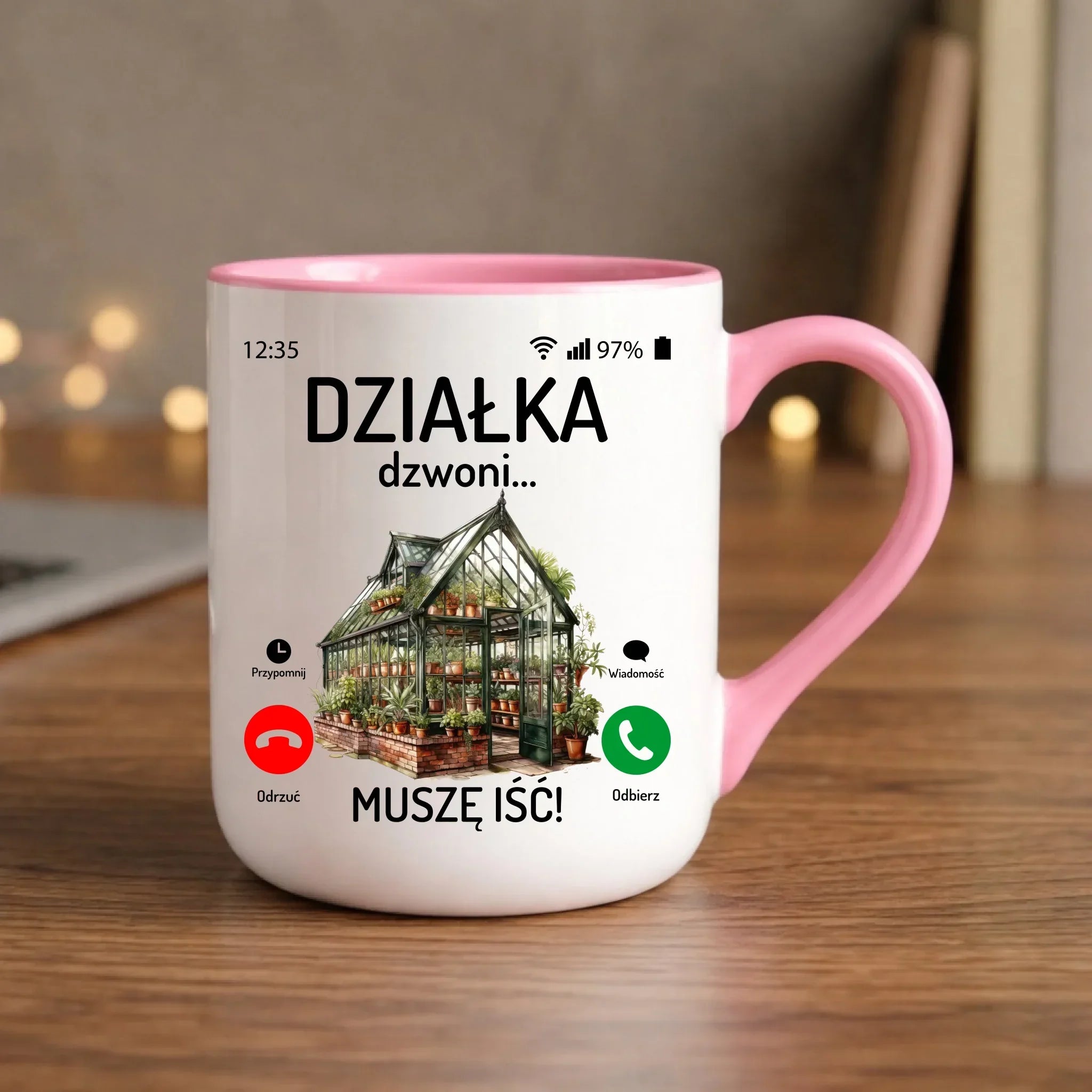 Kubek elegant dla babci - Działka dzwoni muszę iść B41 - StoryCups.pl