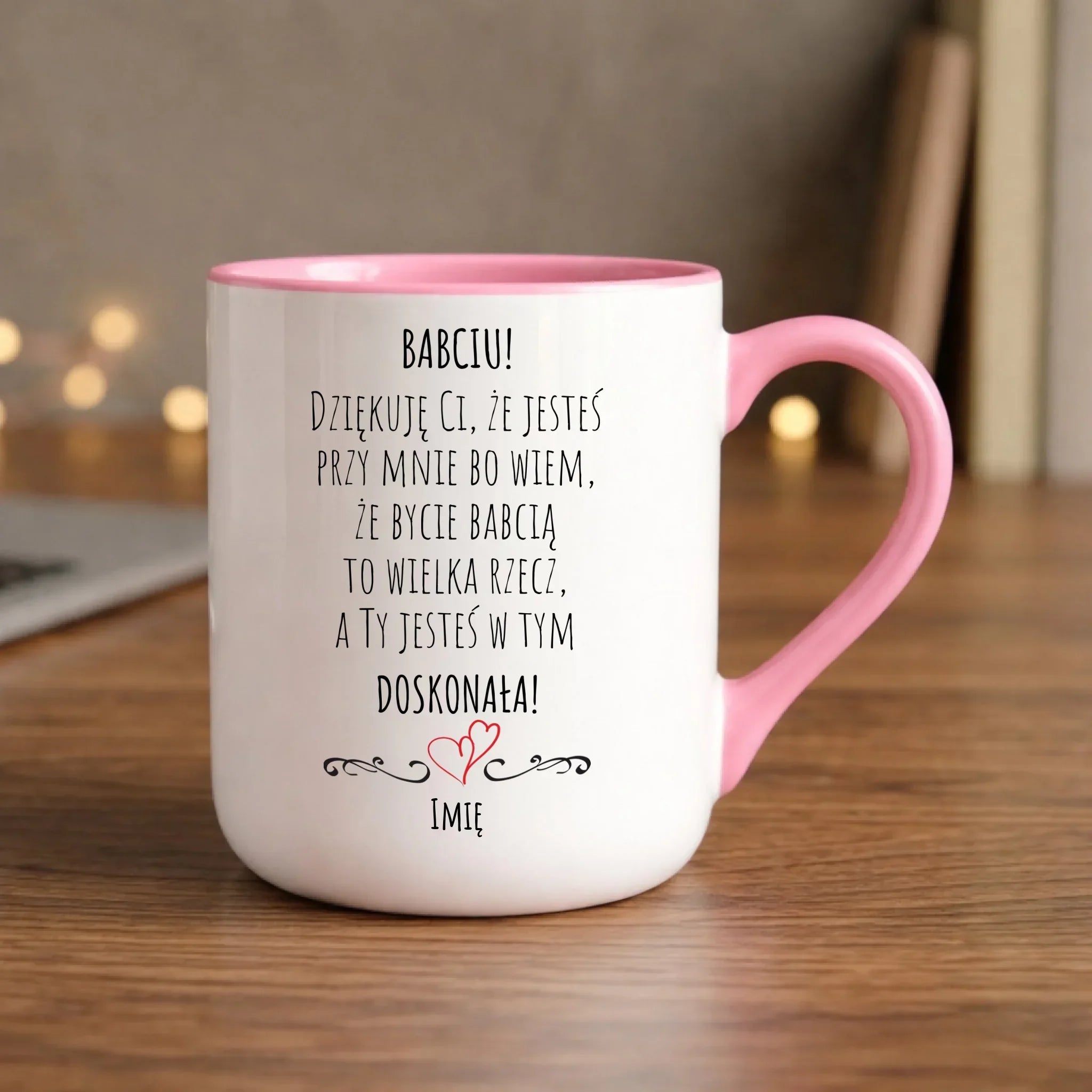 Kubek elegant dla babci - Babciu jesteś doskonała dedykacja - personalizowany B22 - StoryCups.pl