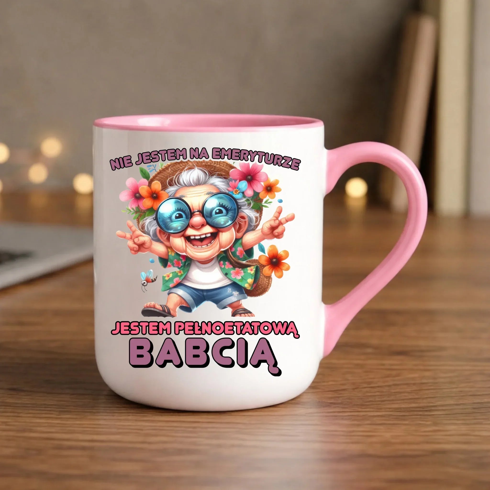 Kubek elegant dla babci - Pełnoetatowa babcia B20 - StoryCups.pl