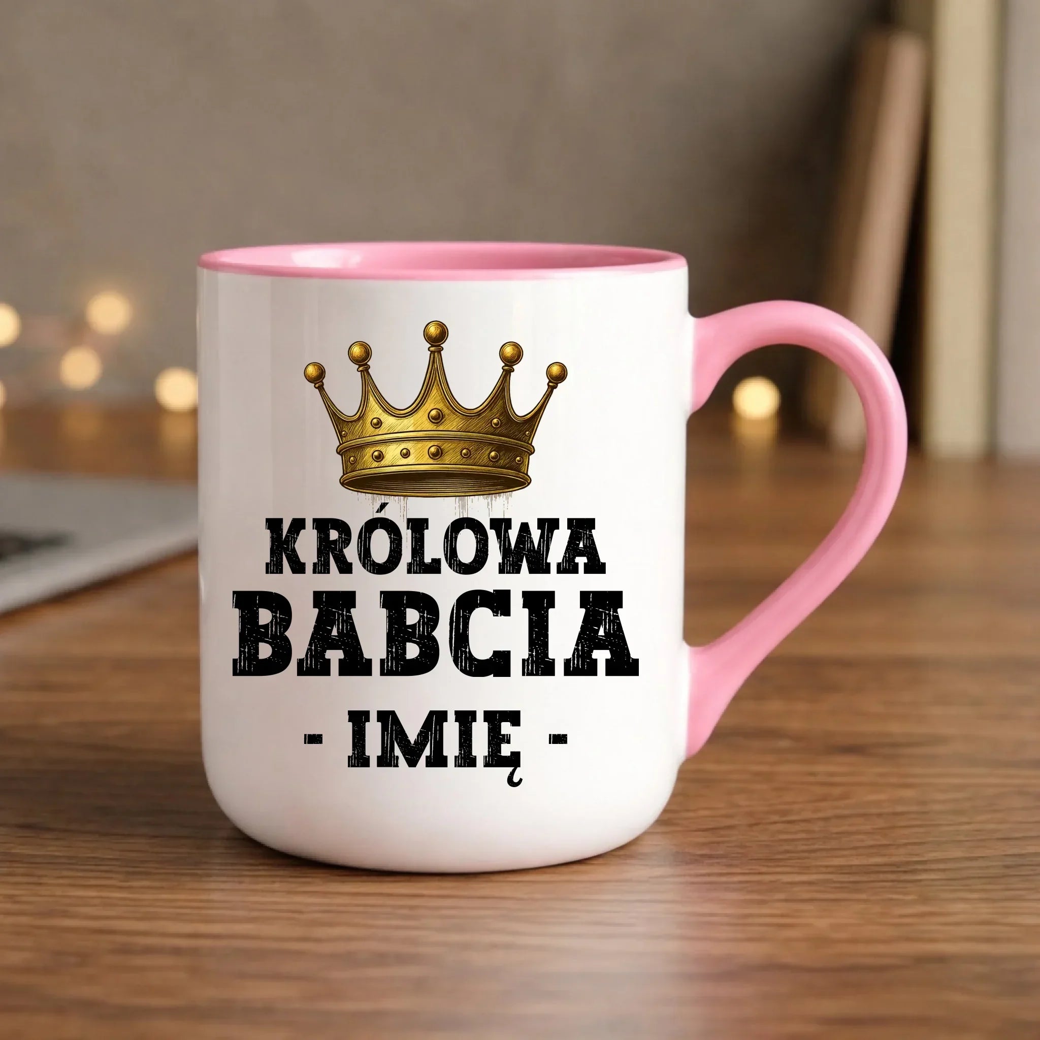 Kubek elegant dla babci - Królowa Babcia - personalizowany B17 - StoryCups.pl