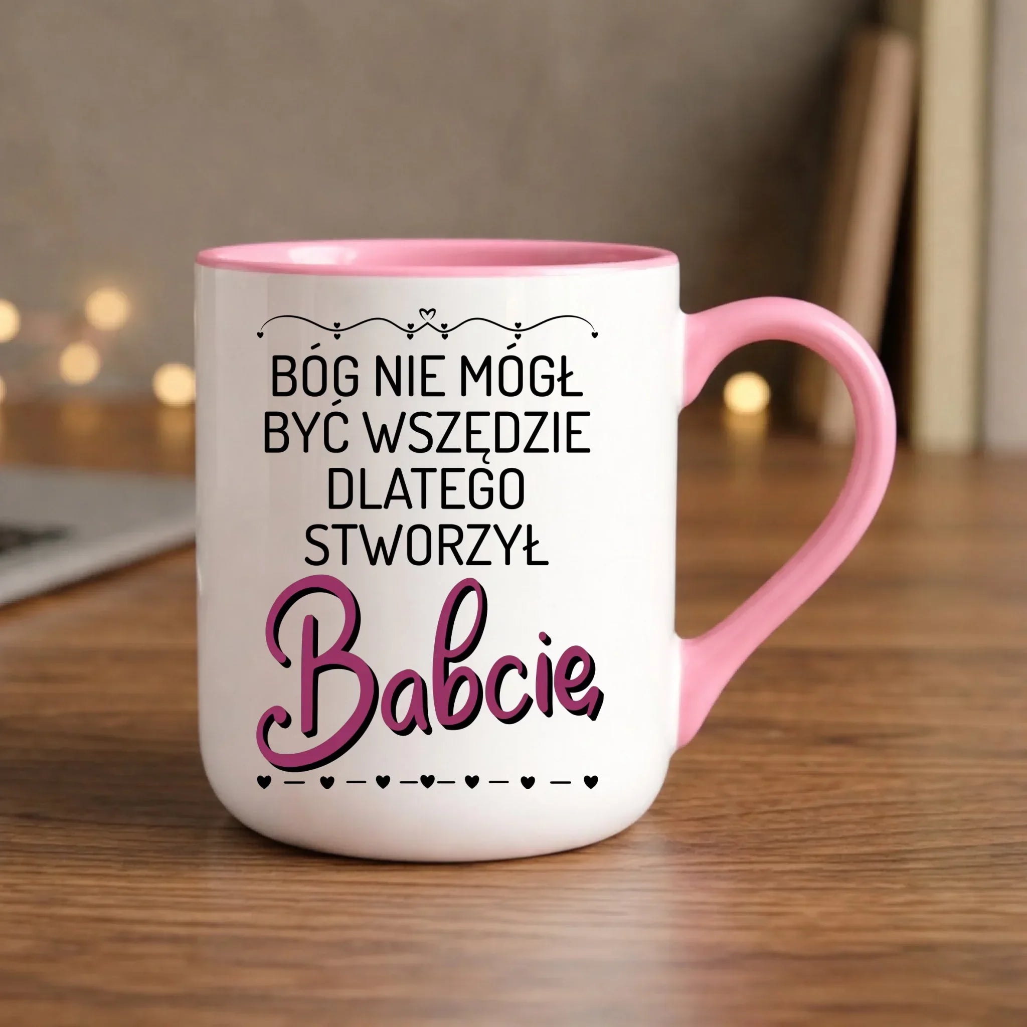 Kubek elegant dla babci - Bóg nie mógł być wszędzie dlatego stworzył babcię B09 - StoryCups.pl
