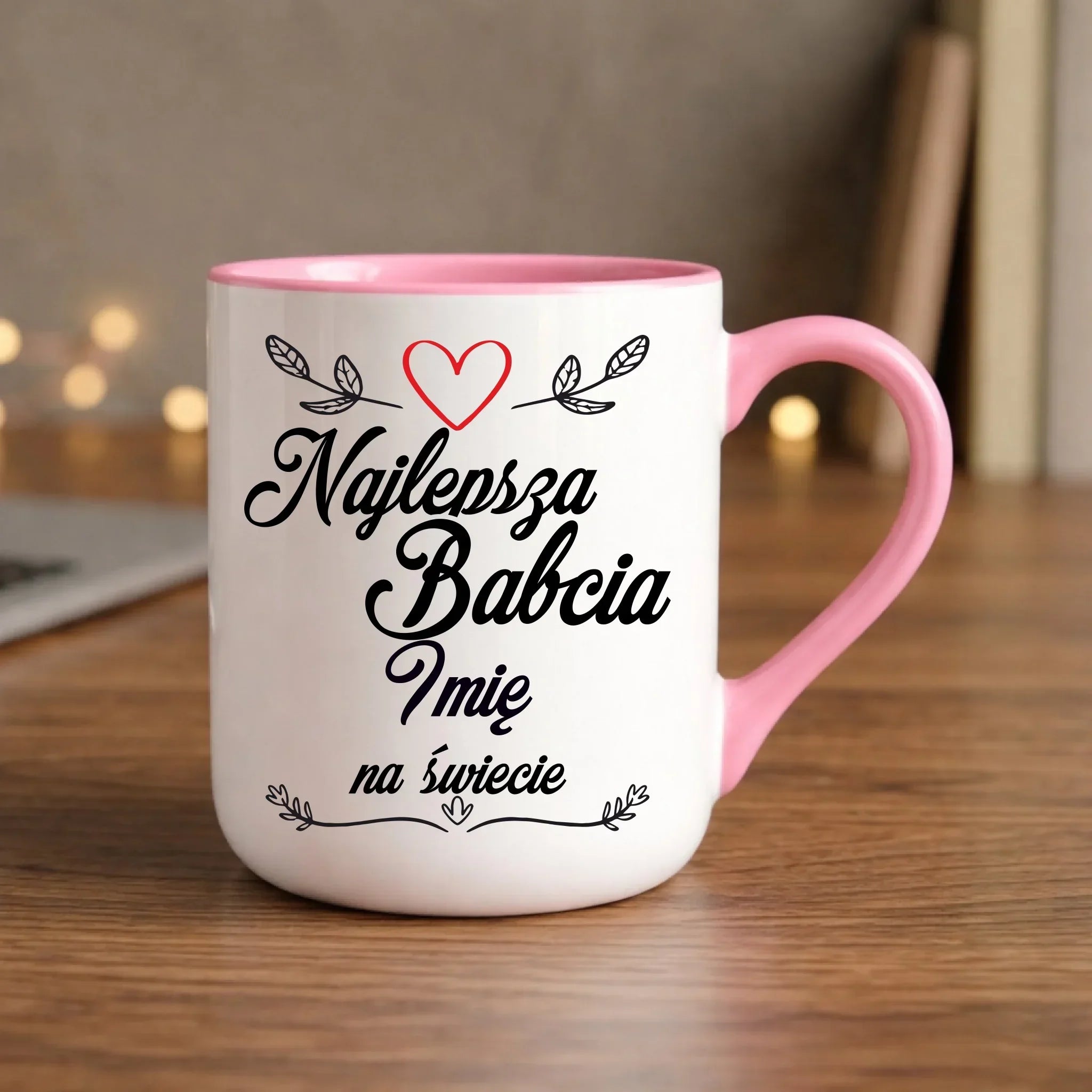 Kubek elegant dla babci - Najlepsza Babcia na Świecie - personalizowany B12 - StoryCups.pl