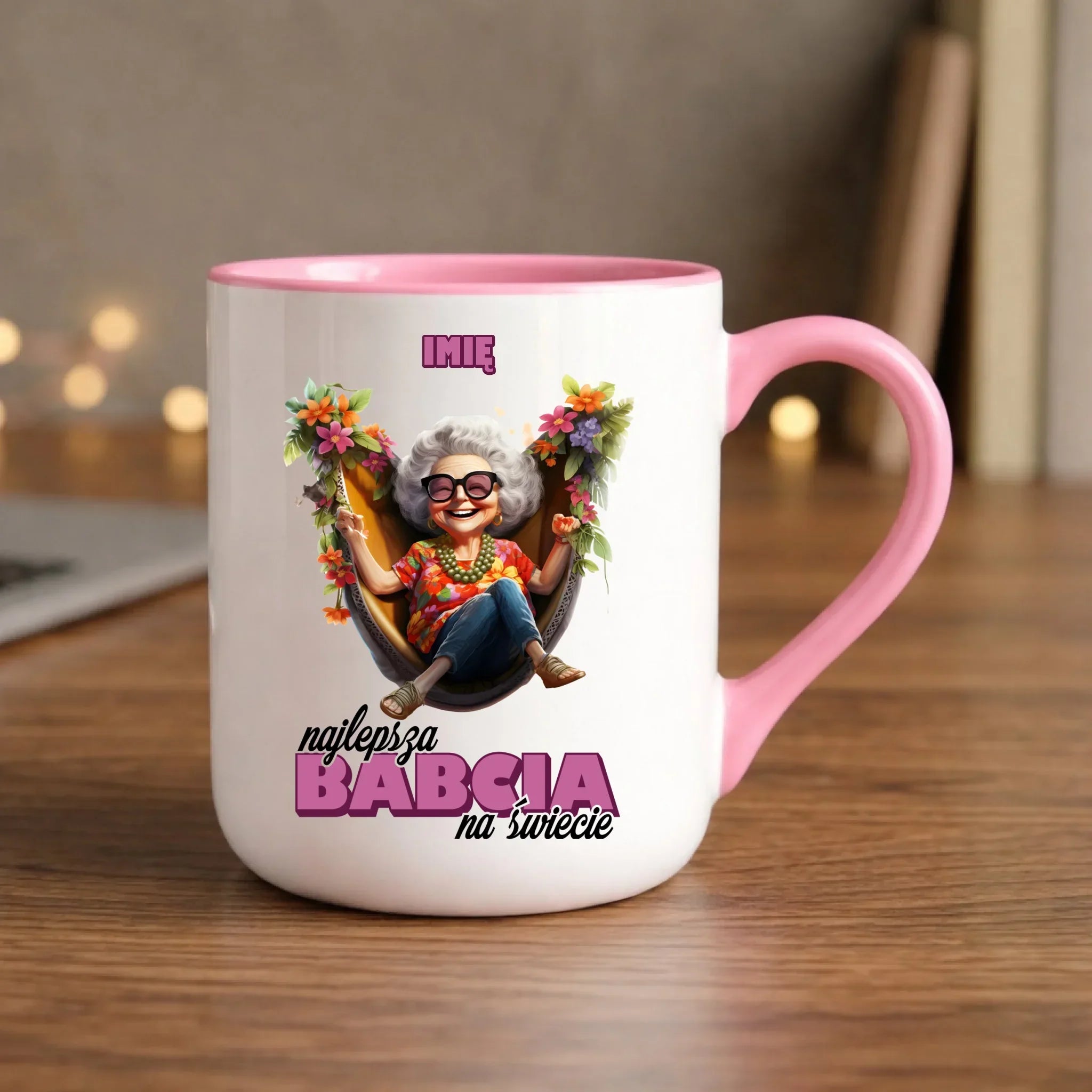 Kubek elegant dla babci - Najlepsza Babcia na świecie - personalizowany B14 - StoryCups.pl