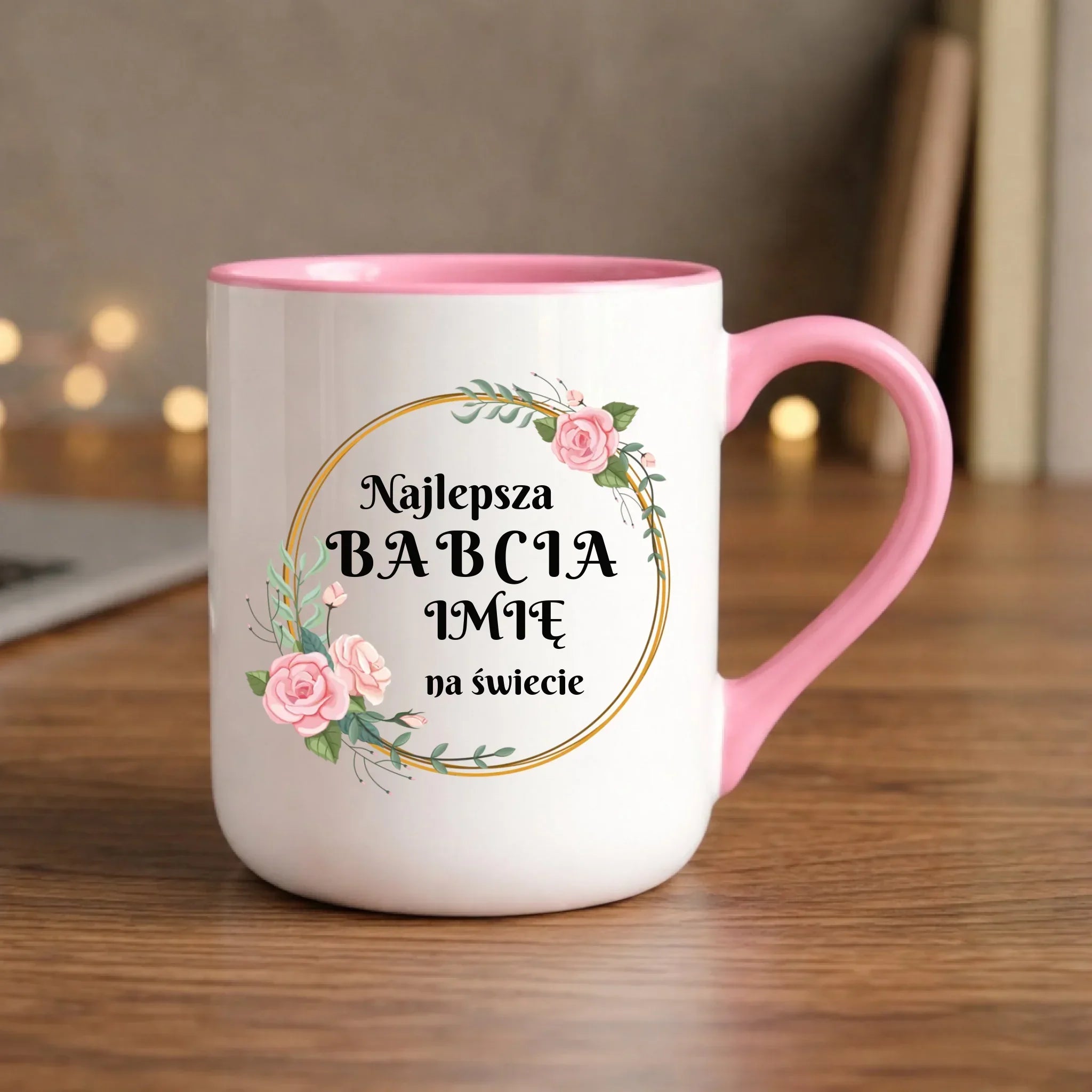 Kubek elegant dla babci - Najlepsza babcia na Świecie - personalizowany B04 - StoryCups.pl