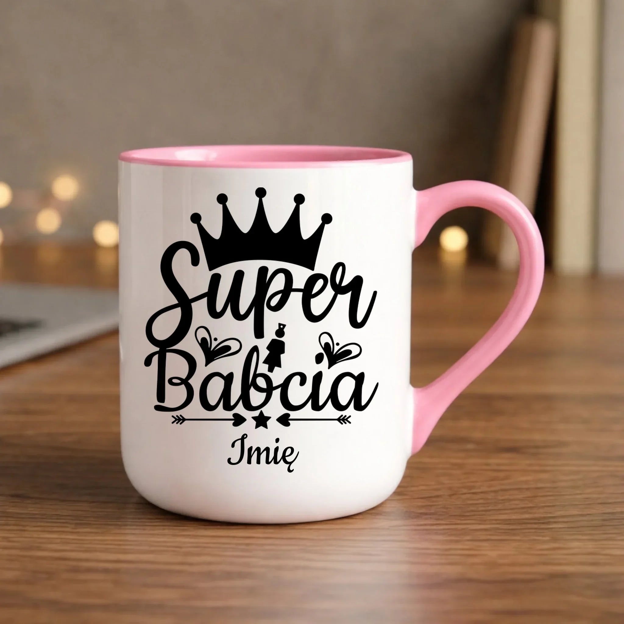 Kubek elegant dla babci - Super Babcia - personalizowany B03 - StoryCups.pl