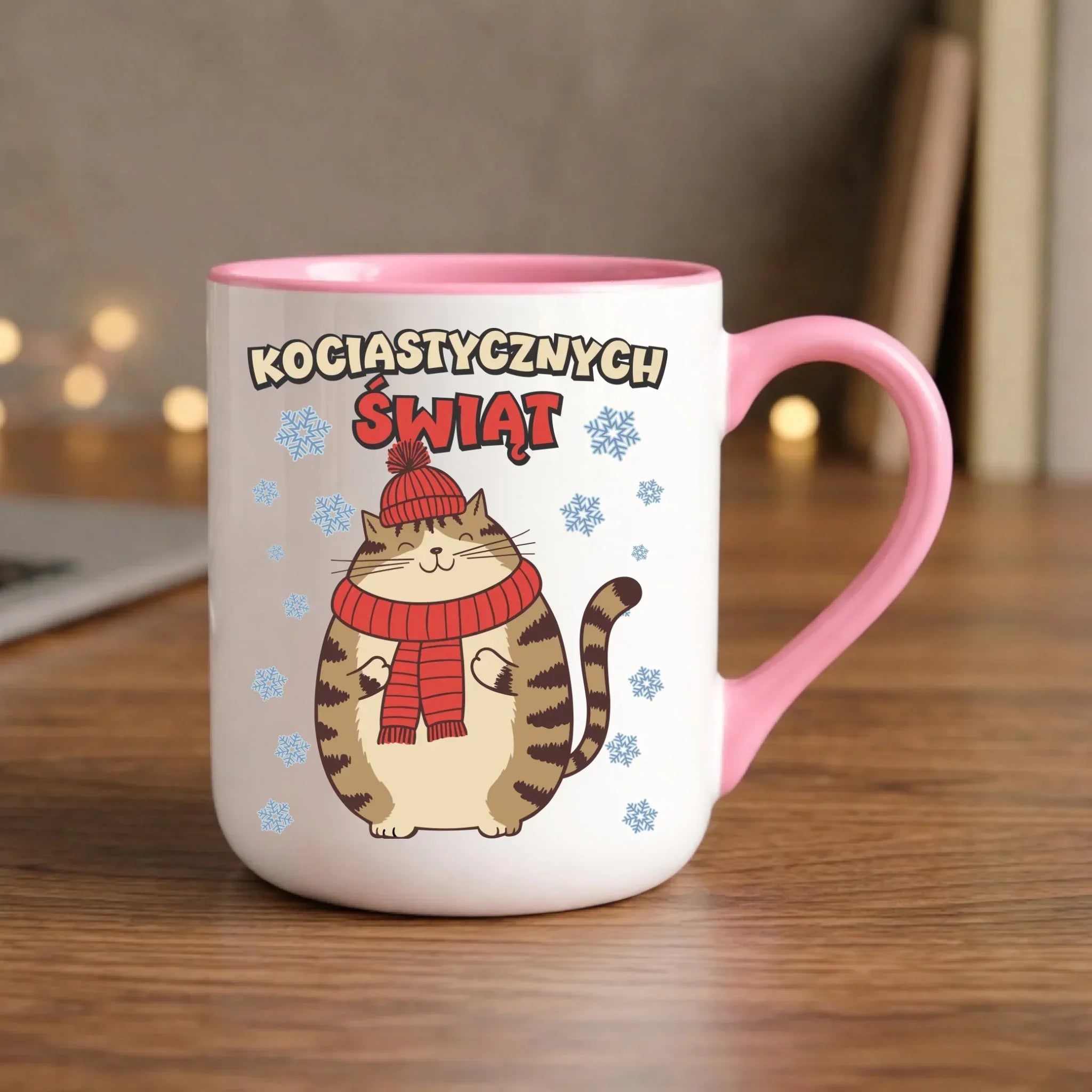 Kubek elegant świąteczny - prezent na święta - Kociastycznych świąt BN154 - StoryCups.pl