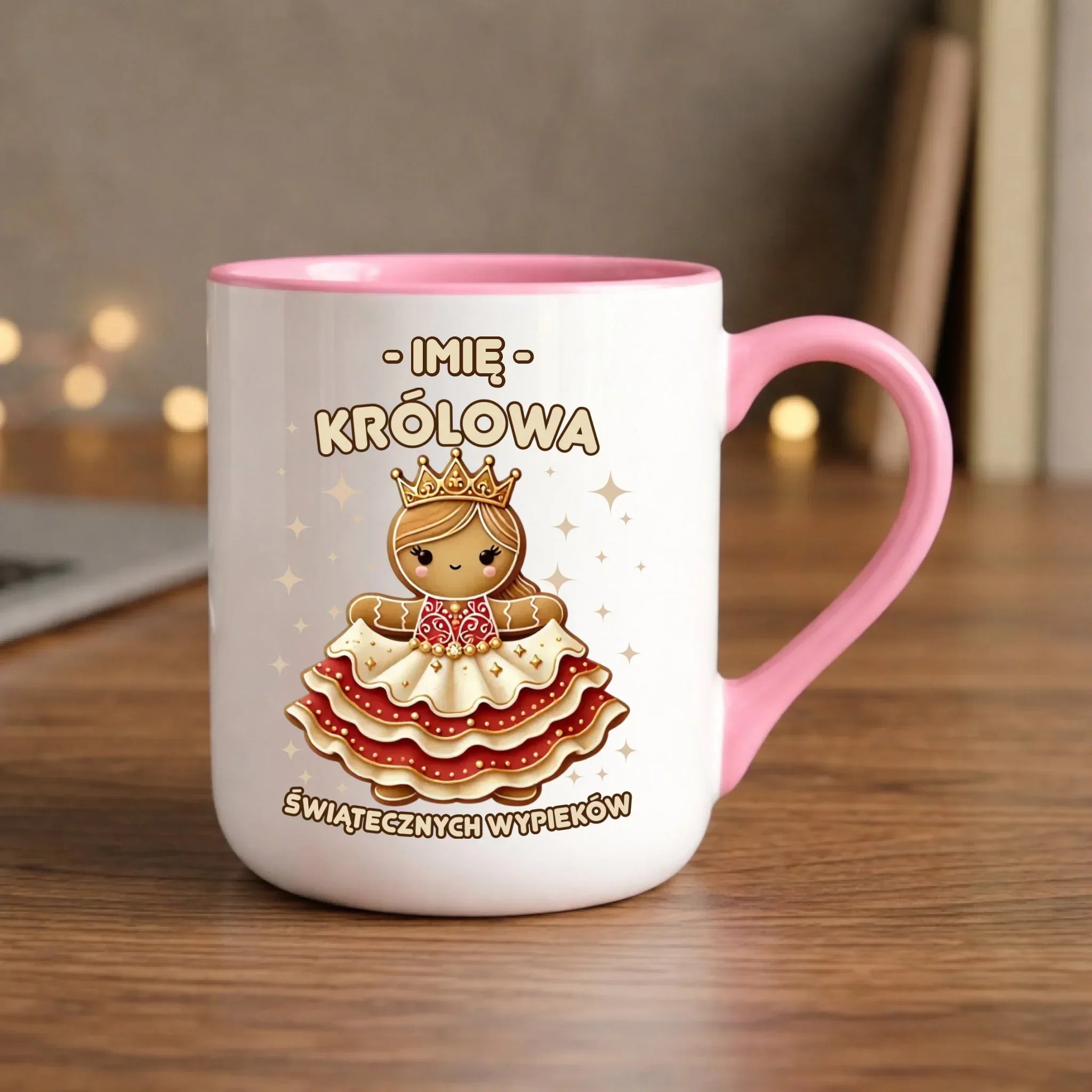 Kubek elegant świąteczny - Królowa świątecznych wypieków - personalizowany BN28 - StoryCups.pl