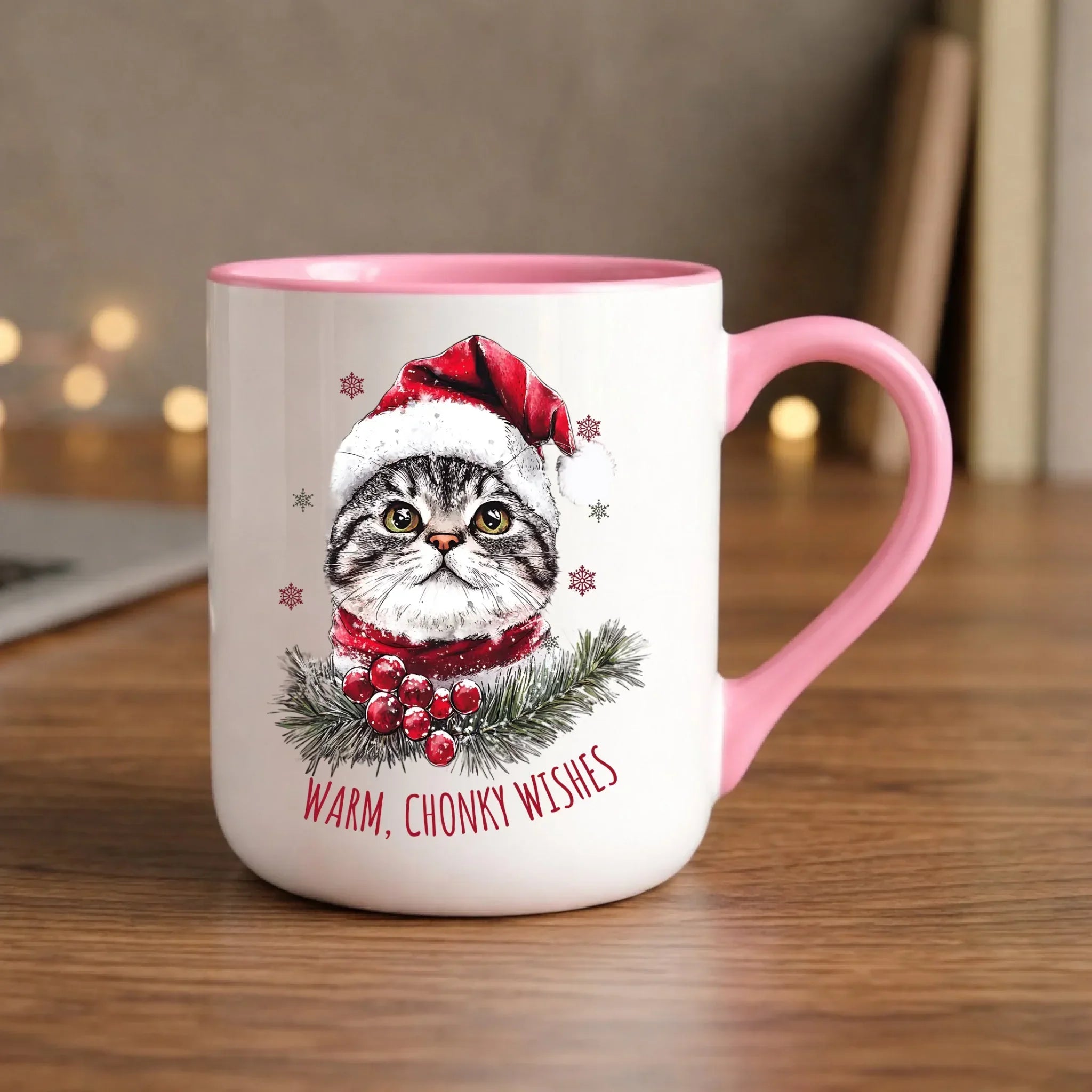 Kubek elegant świąteczny - Warm, Chonky Wishes BN36 - StoryCups.pl